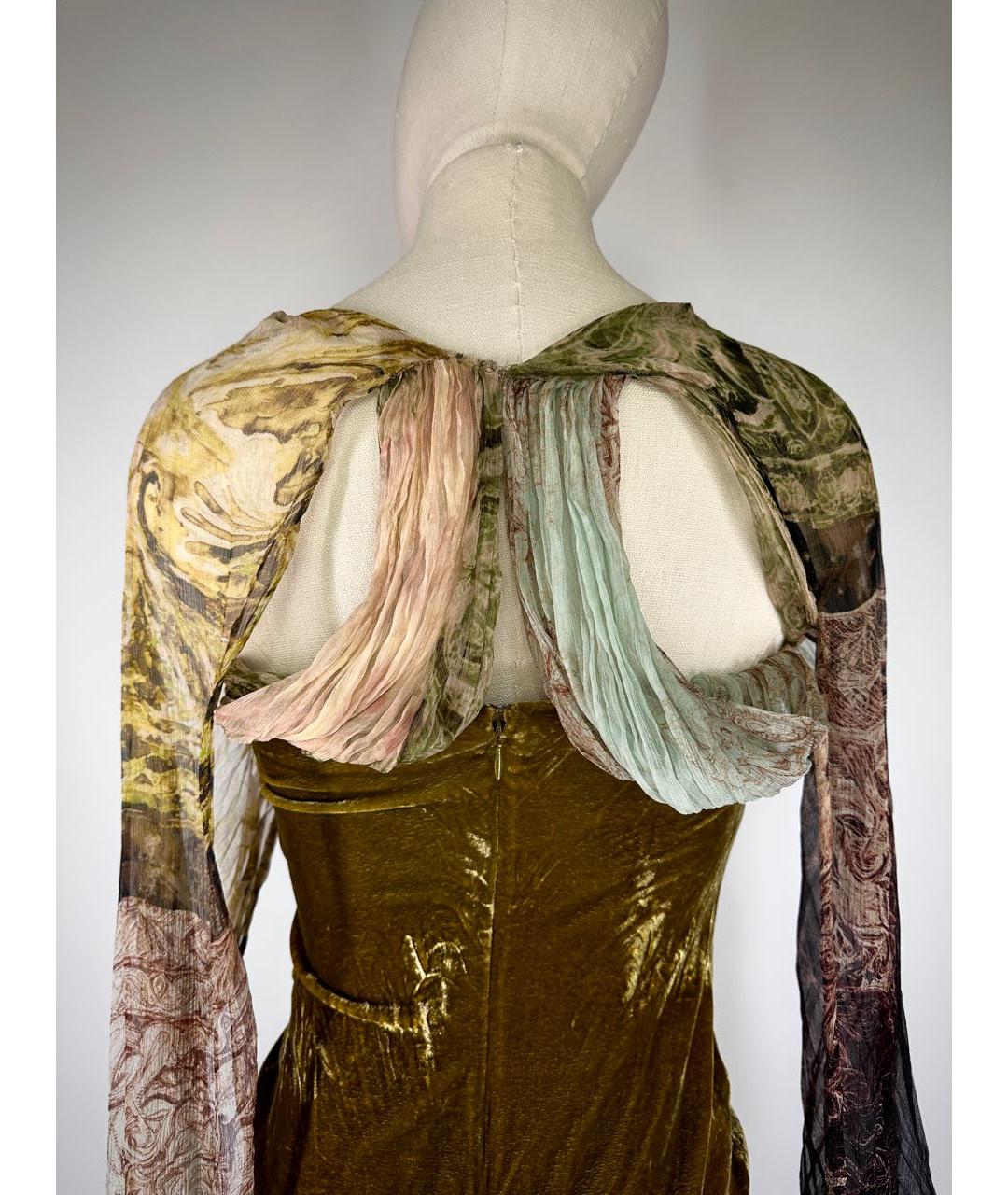 JEAN PAUL GAULTIER Мульти бархатное вечернее платье, фото 3