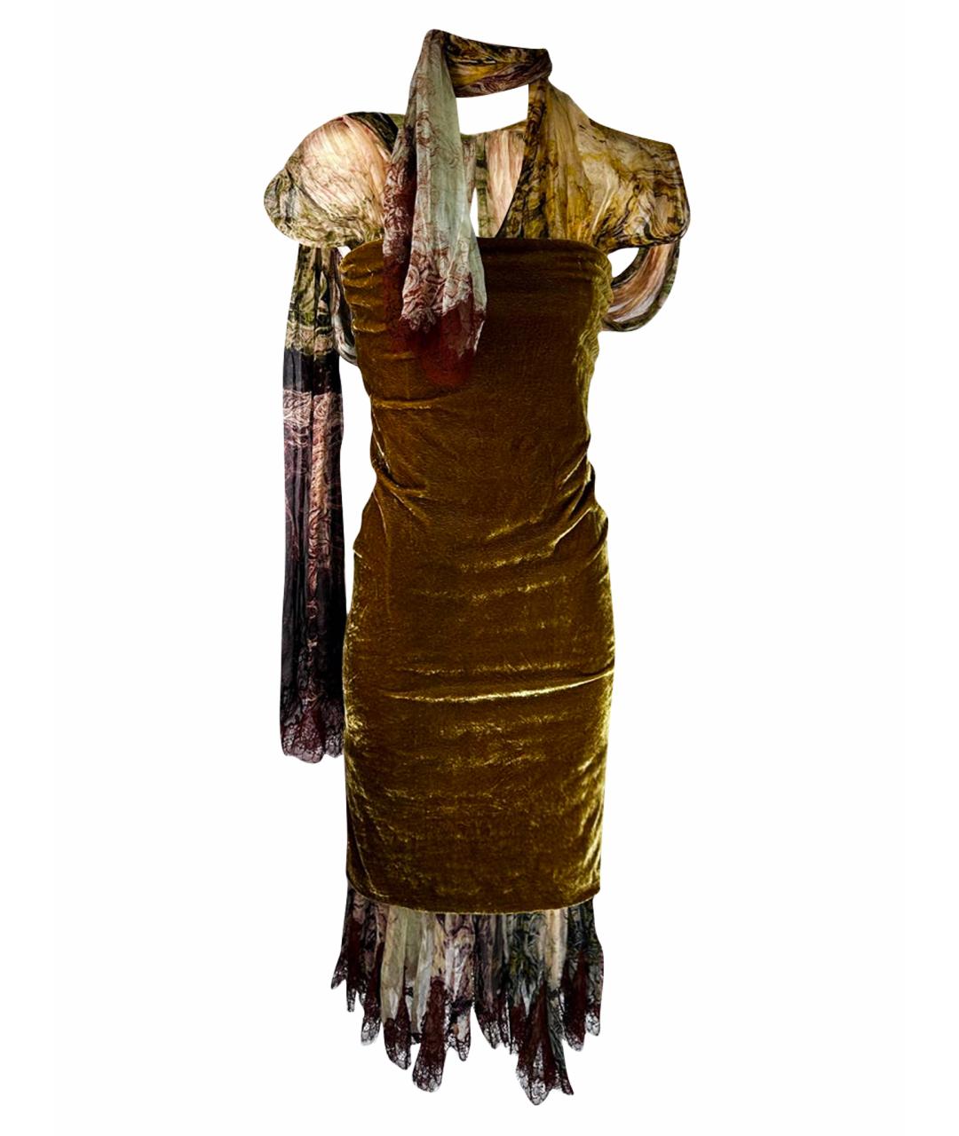 JEAN PAUL GAULTIER Мульти бархатное вечернее платье, фото 1