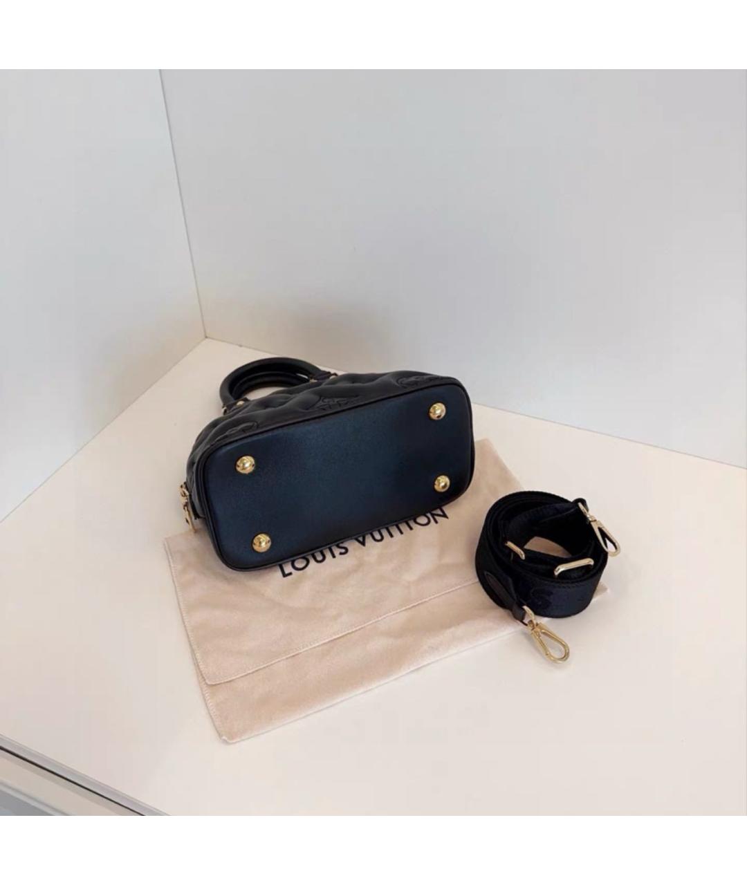 LOUIS VUITTON Черная кожаная сумка на плечо, фото 6