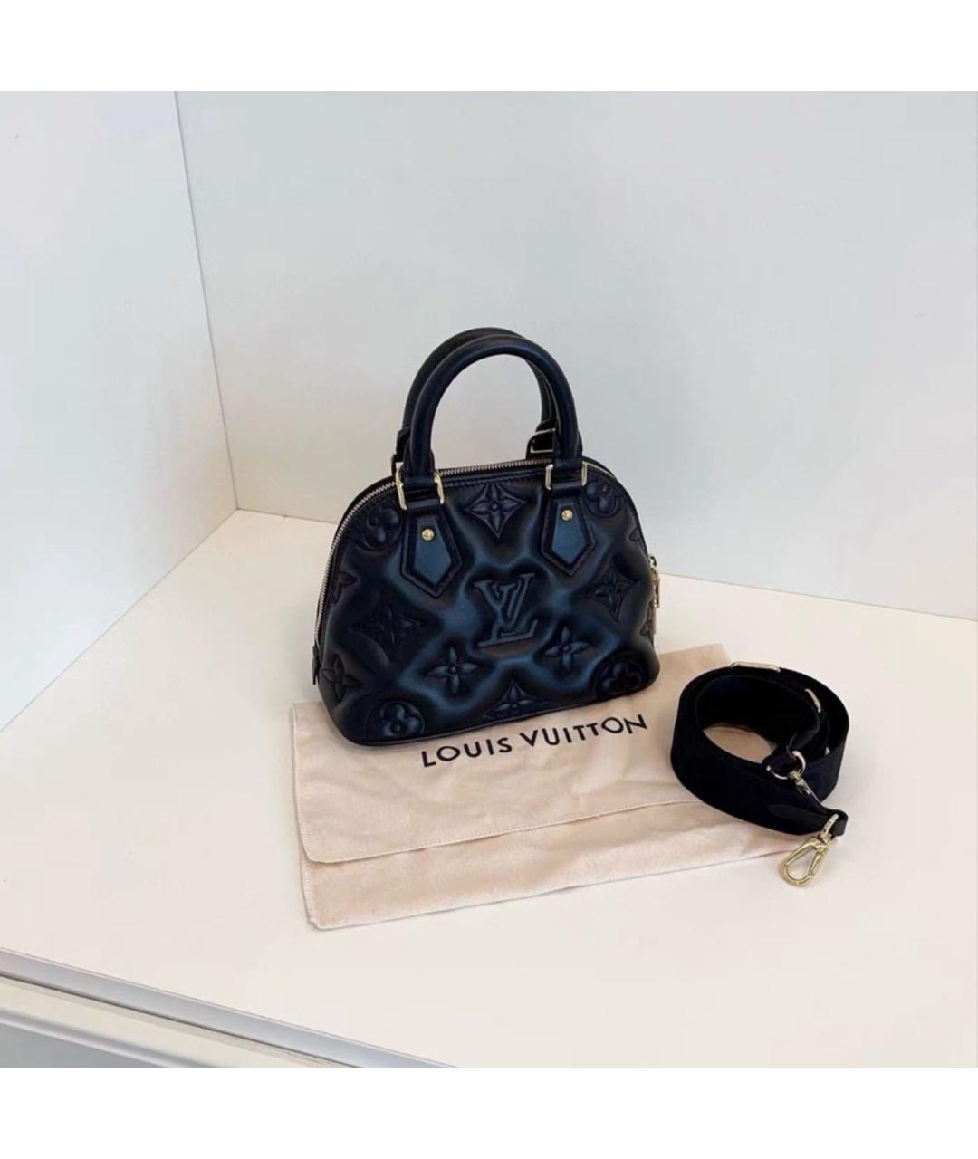 LOUIS VUITTON Черная кожаная сумка на плечо, фото 2