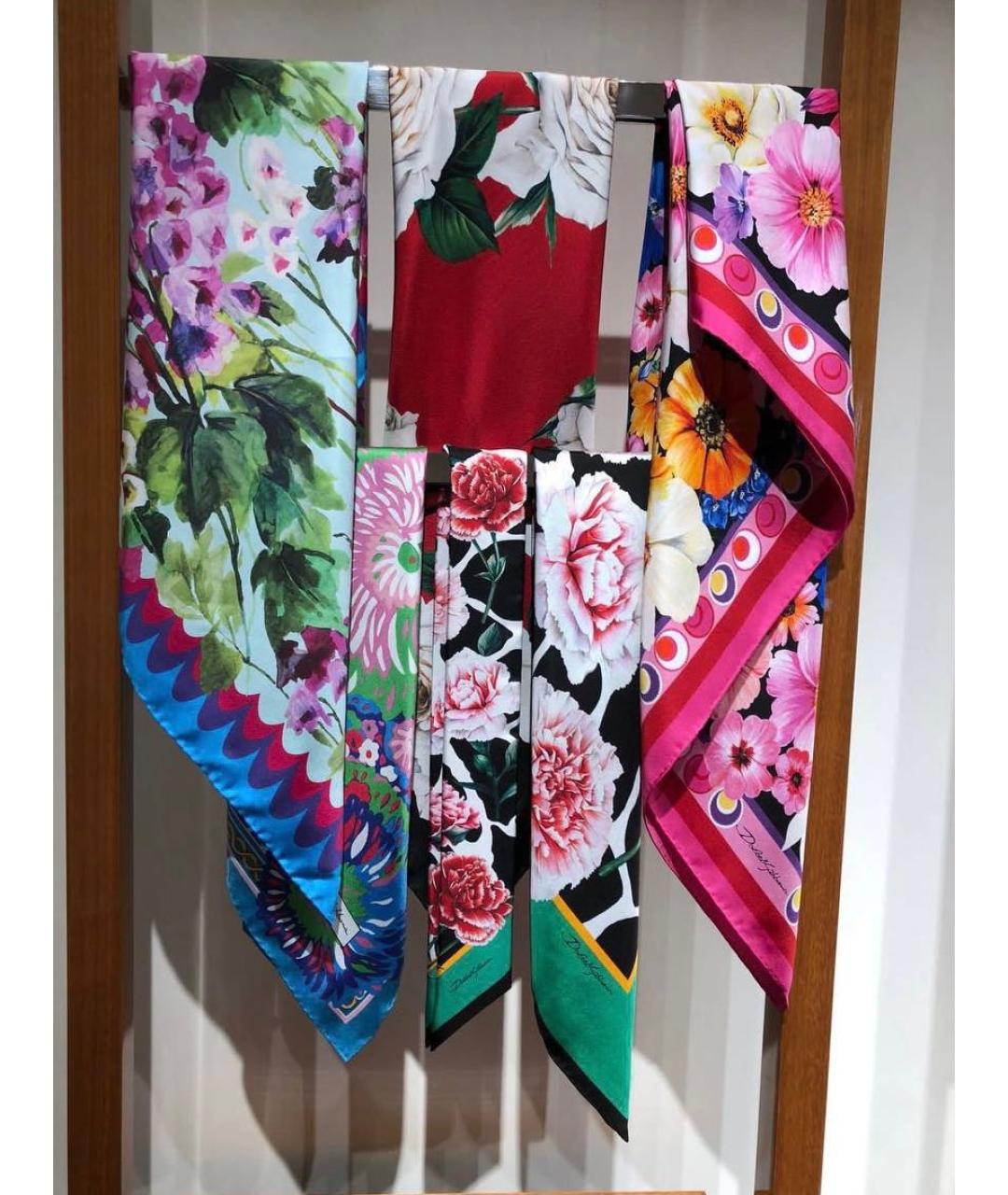 DOLCE&GABBANA Мульти шелковый платок, фото 4