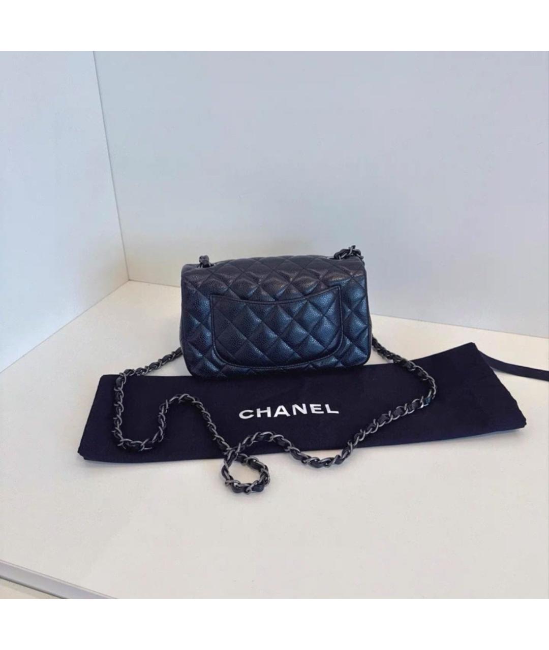CHANEL Черная кожаная сумка через плечо, фото 2