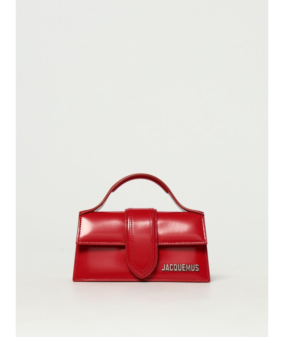 JACQUEMUS Красная кожаная сумка с короткими ручками, фото 6