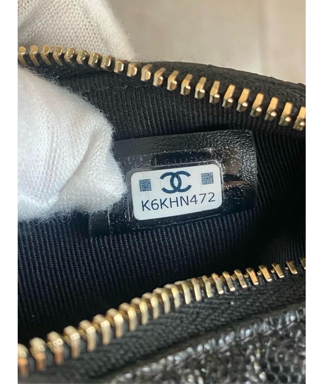 CHANEL Черная кожаная сумка с короткими ручками, фото 8