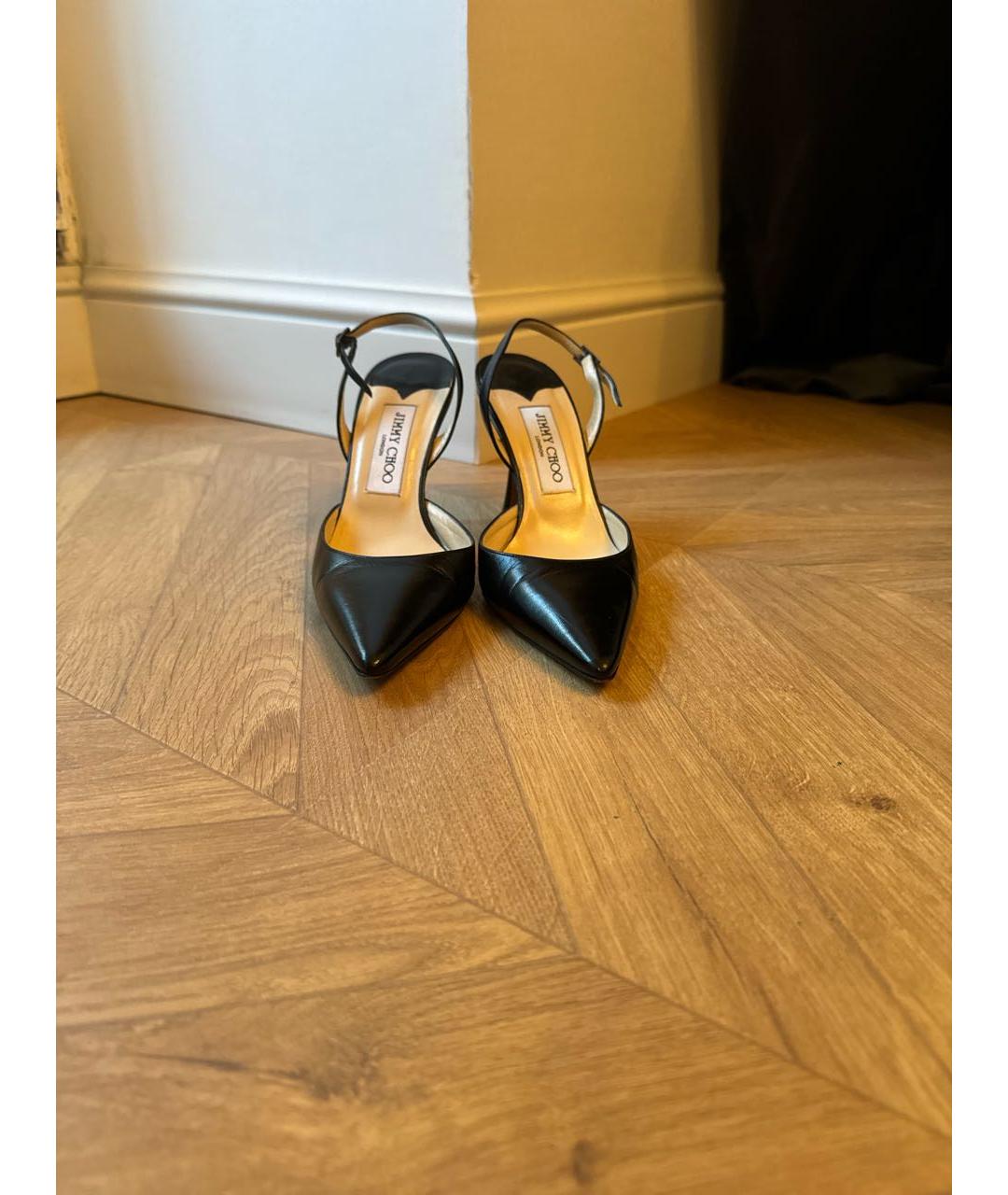 JIMMY CHOO Черные кожаные туфли, фото 2
