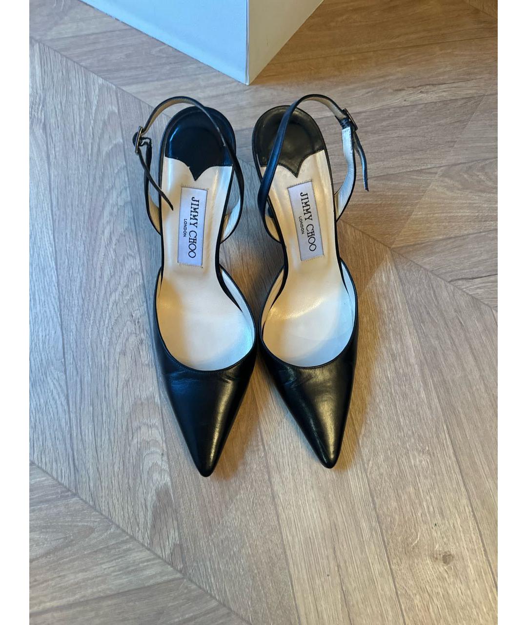 JIMMY CHOO Черные кожаные туфли, фото 3