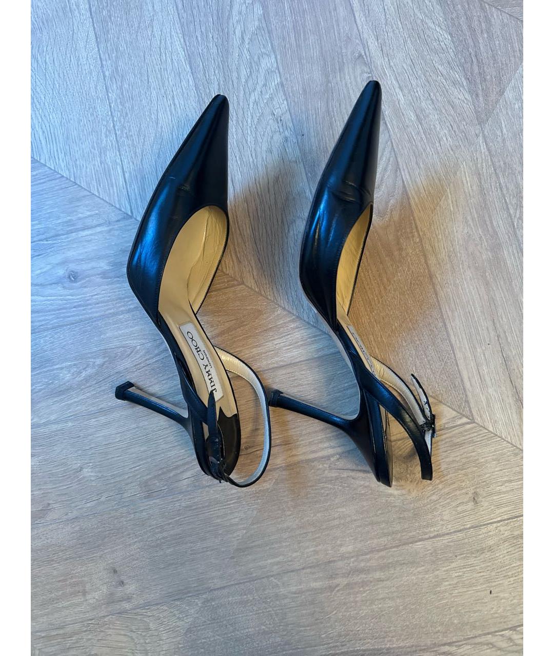 JIMMY CHOO Черные кожаные туфли, фото 5