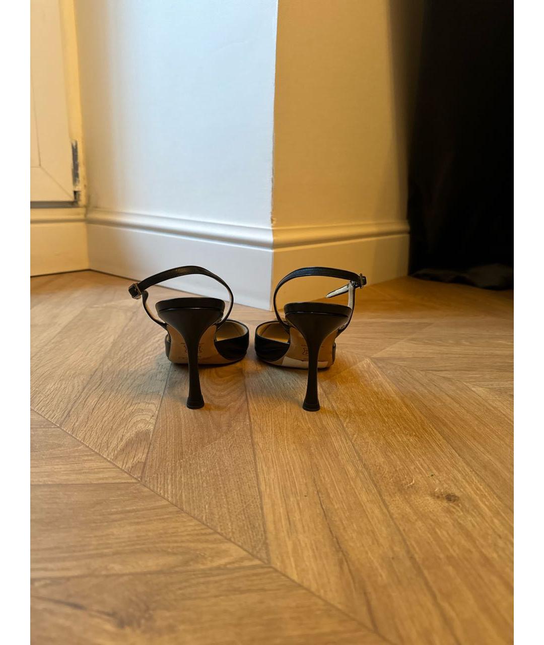 JIMMY CHOO Черные кожаные туфли, фото 4