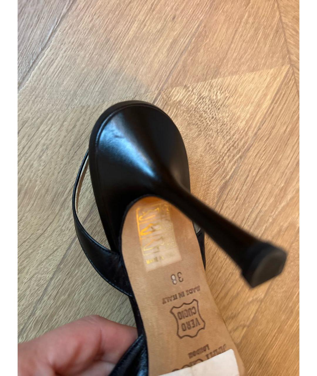 JIMMY CHOO Черные кожаные туфли, фото 7