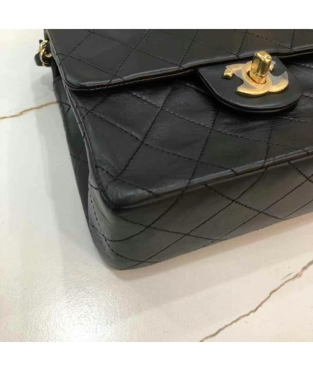 CHANEL Черная кожаная сумка через плечо, фото 4