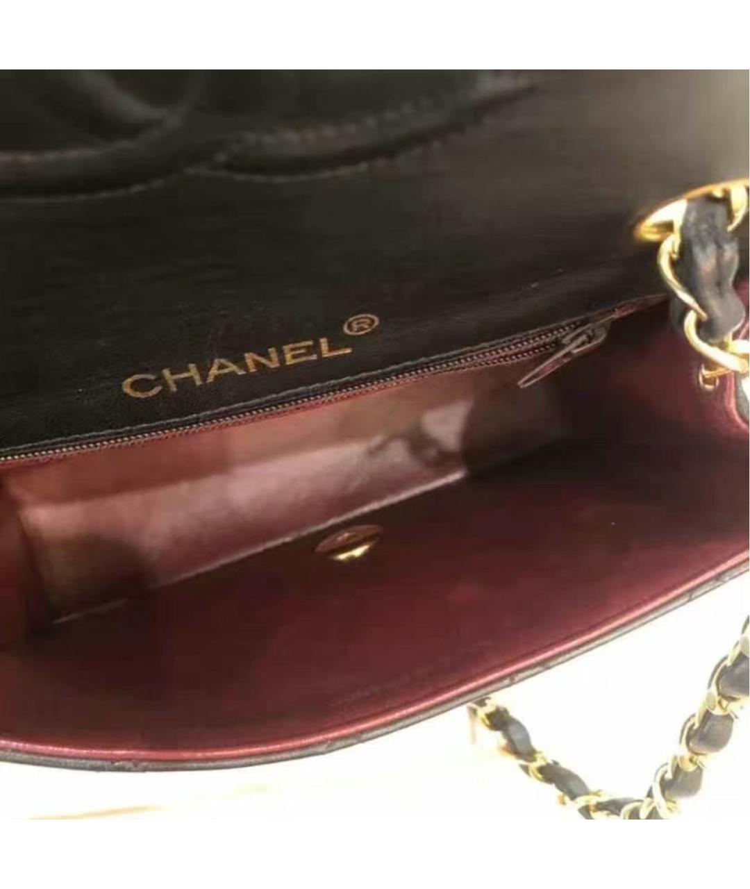 CHANEL Черная кожаная сумка через плечо, фото 6