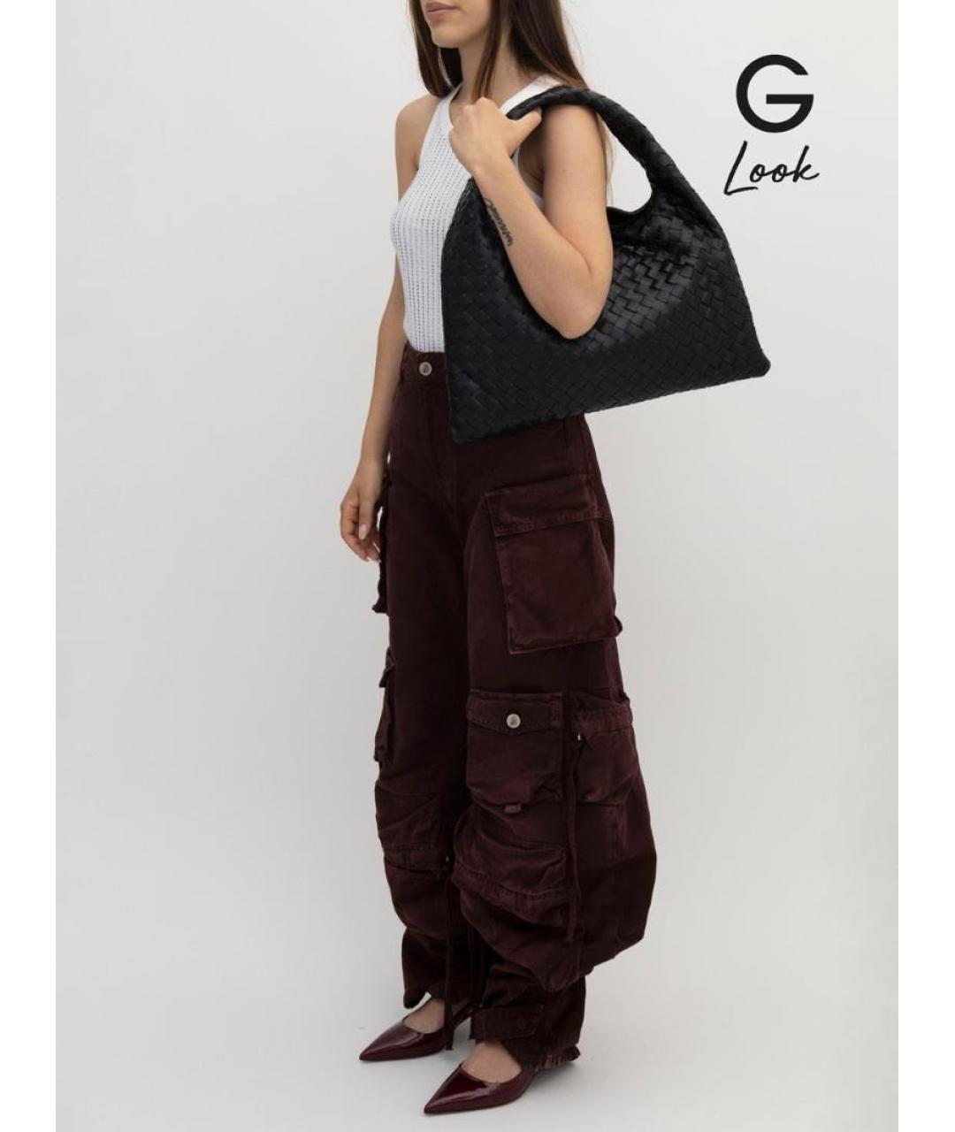 BOTTEGA VENETA Черная кожаная сумка через плечо, фото 7