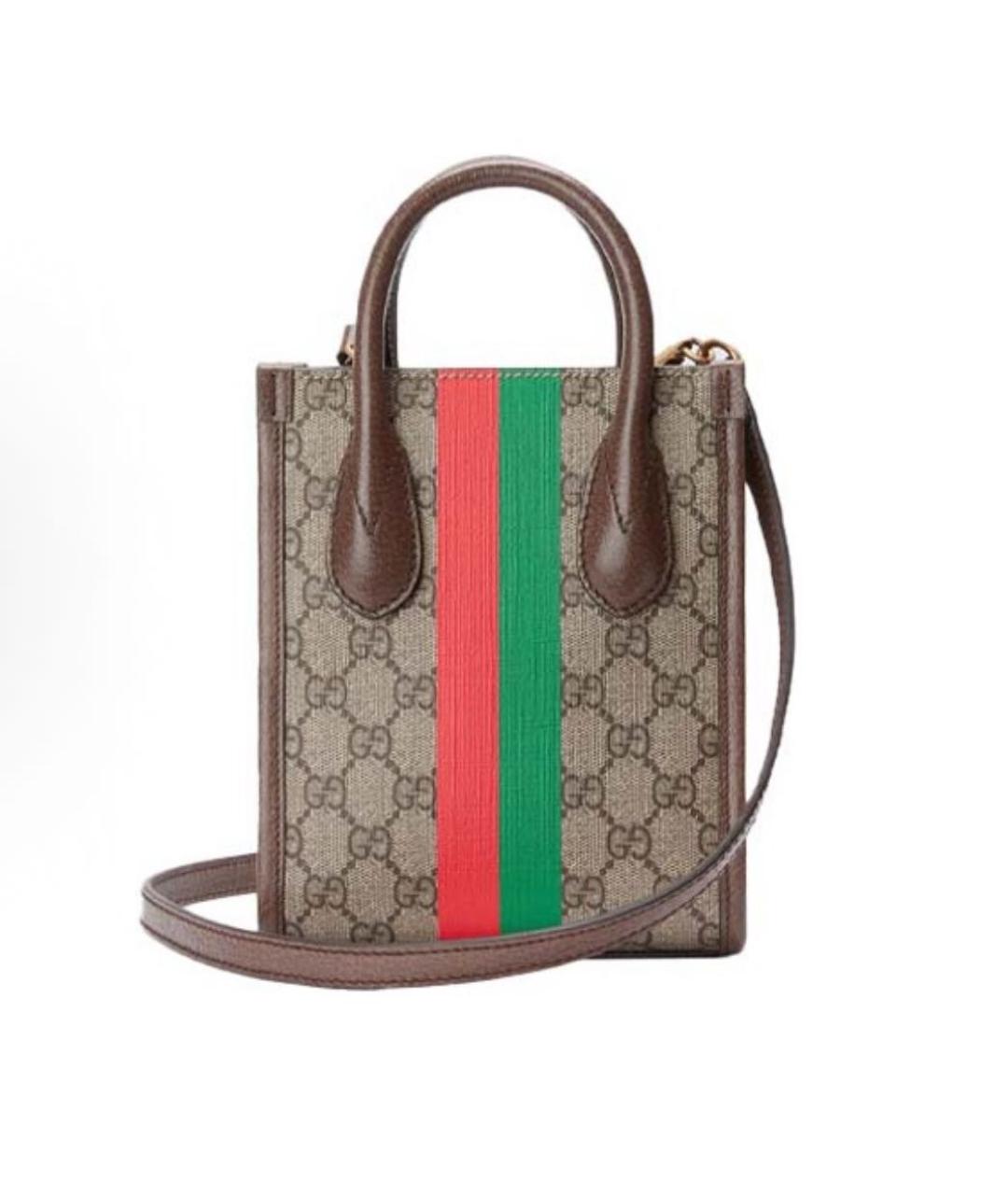 GUCCI Коричневая сумка с короткими ручками, фото 3