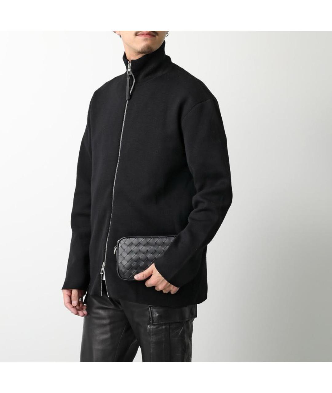 BOTTEGA VENETA Черная кожаная сумка на плечо, фото 8