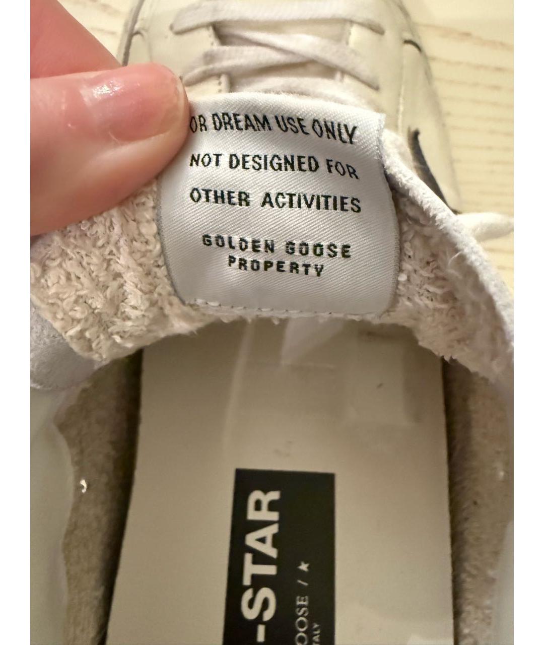 GOLDEN GOOSE DELUXE BRAND Белые кожаные низкие кроссовки / кеды, фото 5