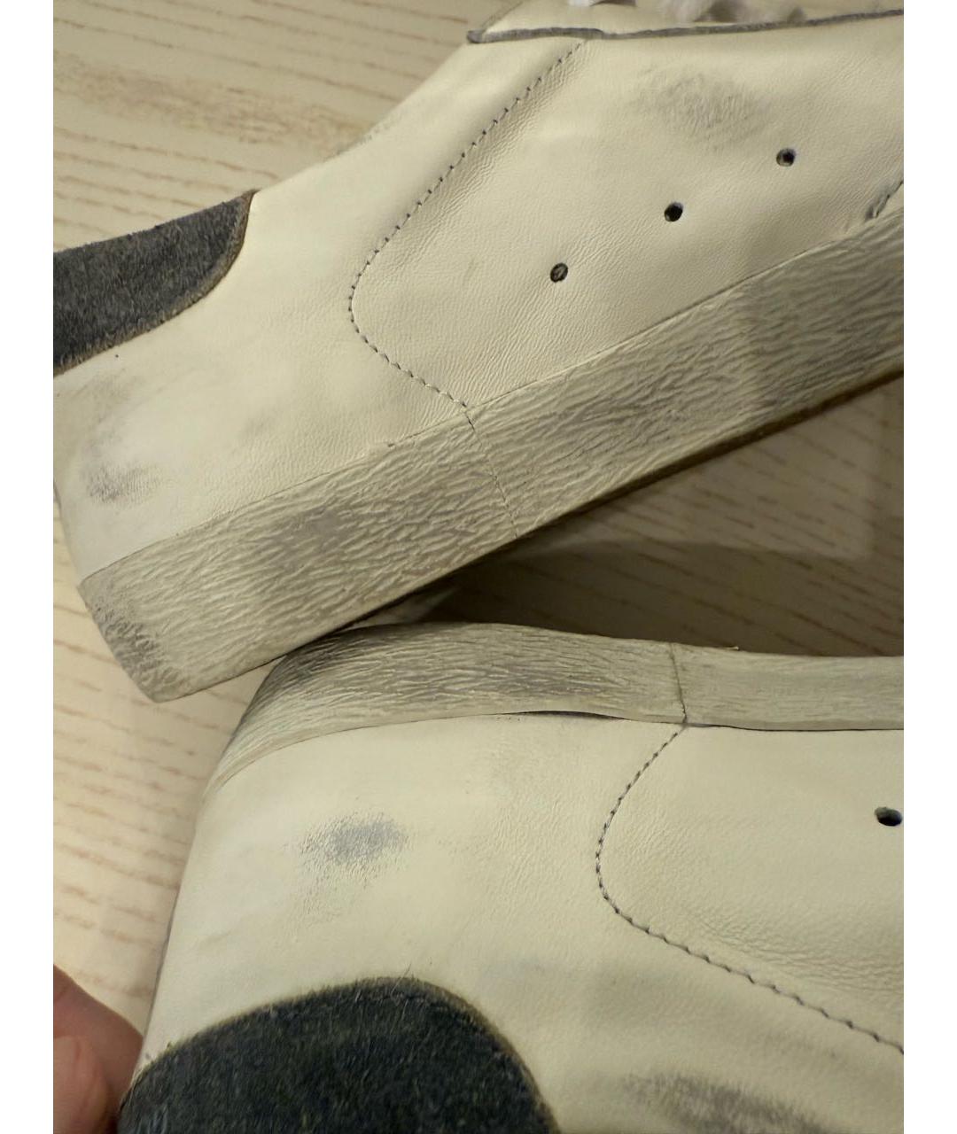 GOLDEN GOOSE DELUXE BRAND Белые кожаные низкие кроссовки / кеды, фото 7