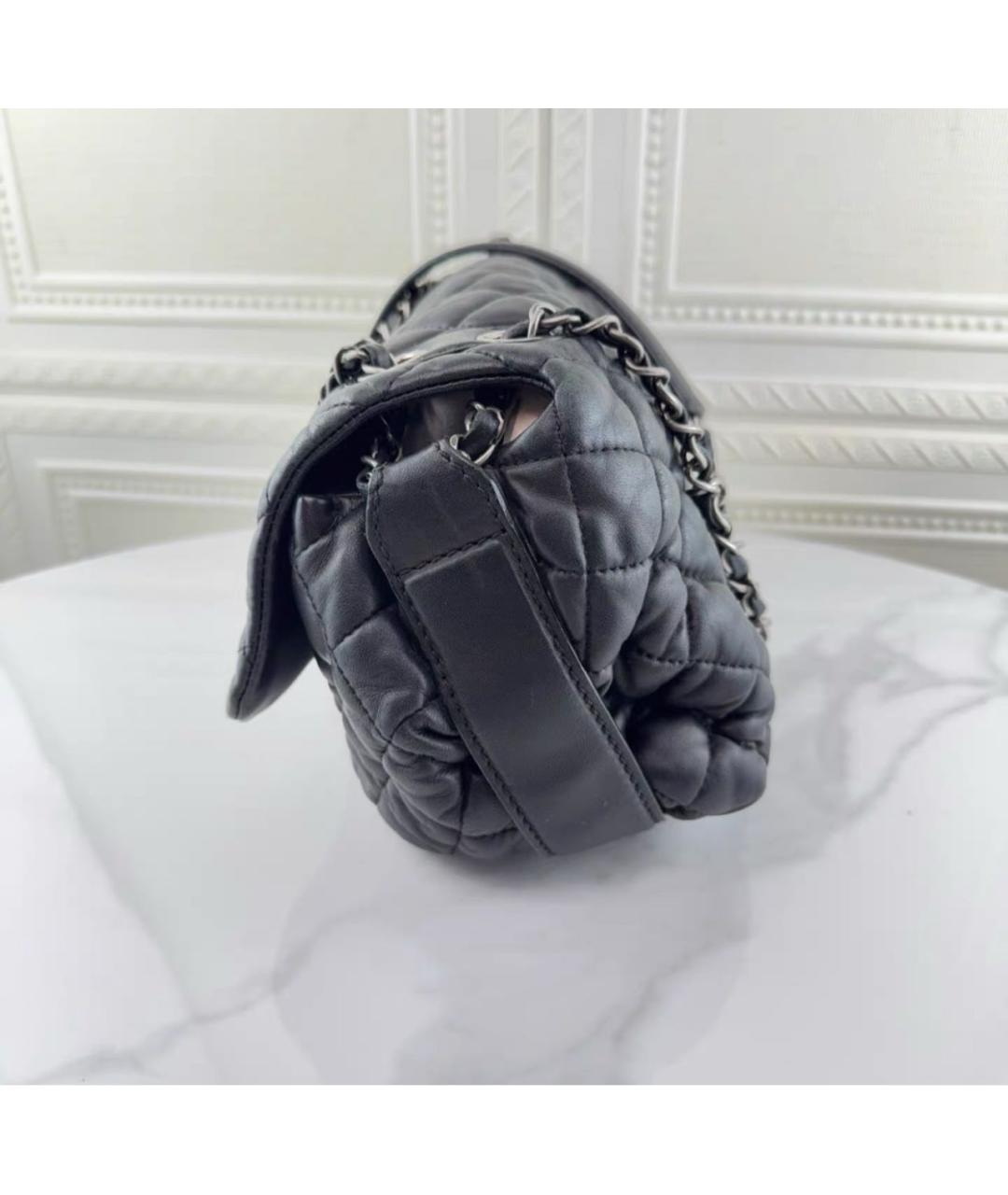 CHANEL Антрацитовая кожаная сумка через плечо, фото 6
