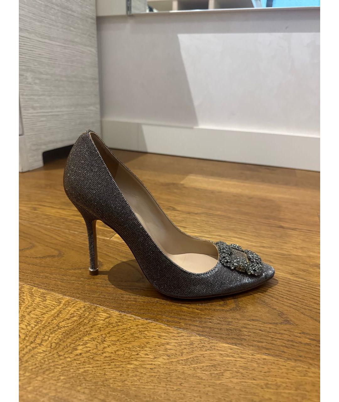 MANOLO BLAHNIK Серебряные туфли, фото 6