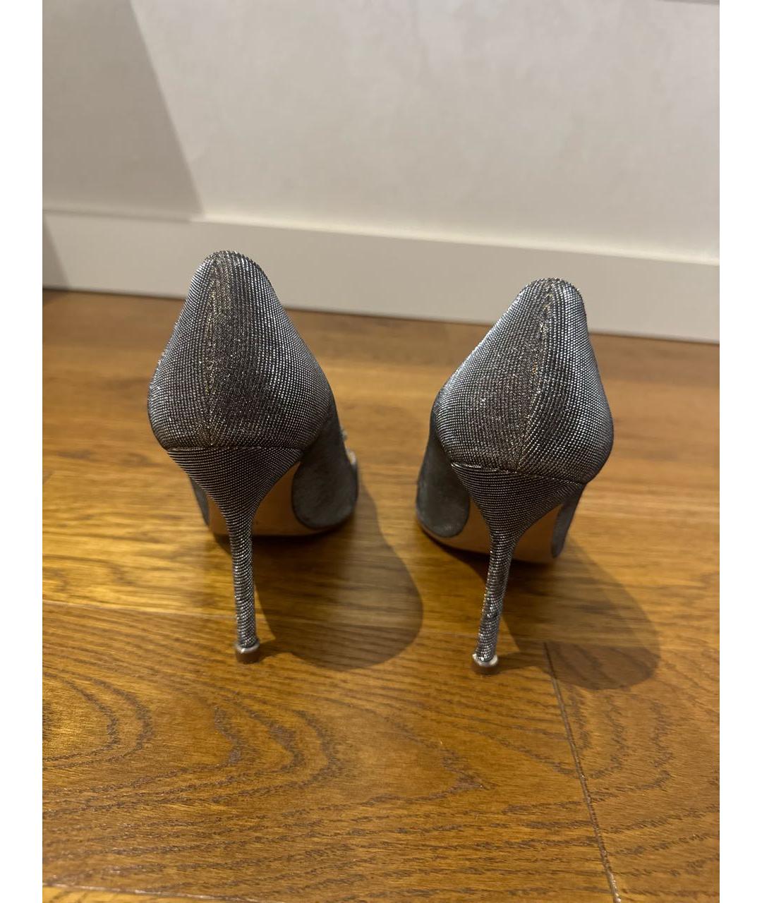 MANOLO BLAHNIK Серебряные туфли, фото 4