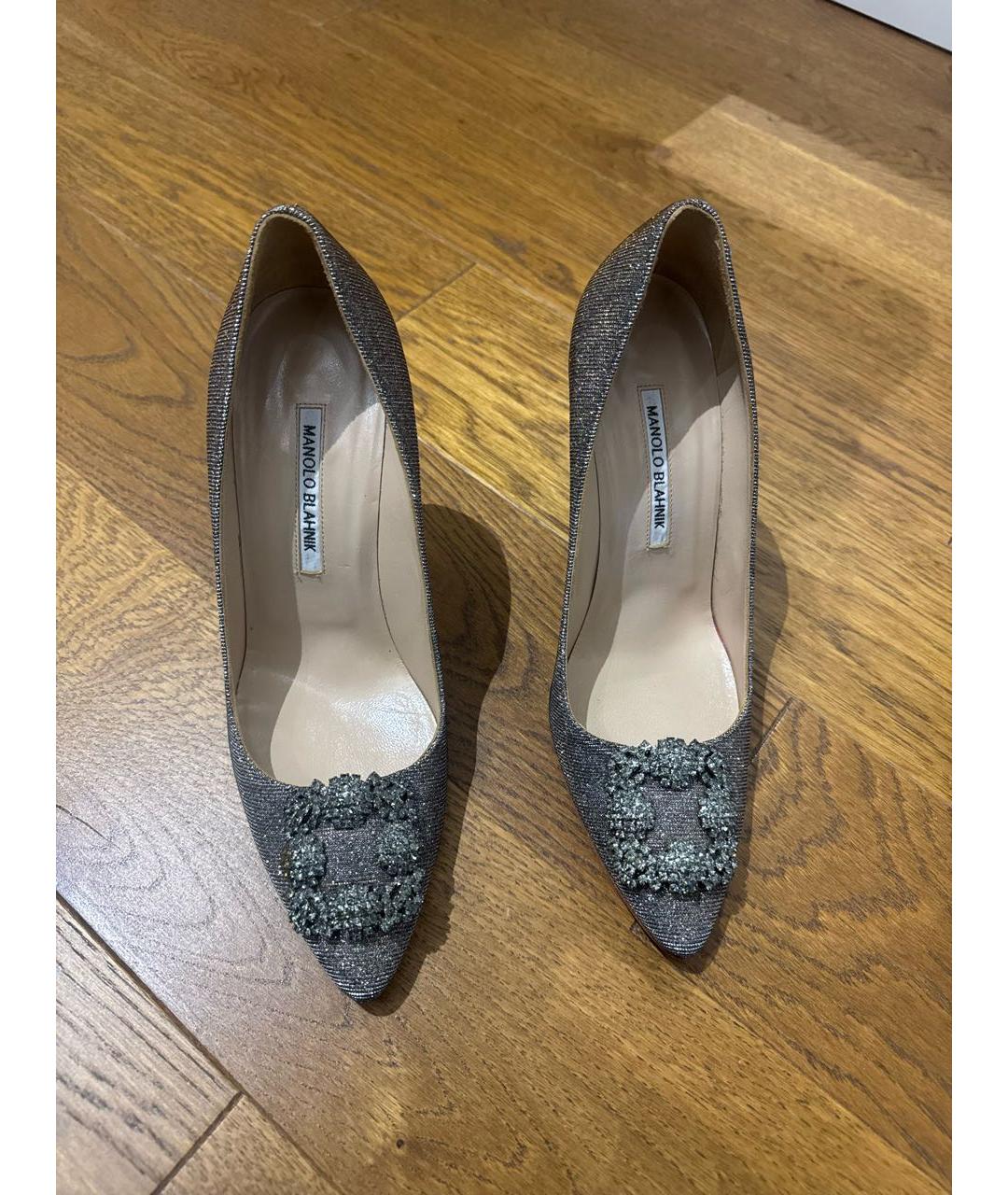 MANOLO BLAHNIK Серебряные туфли, фото 2