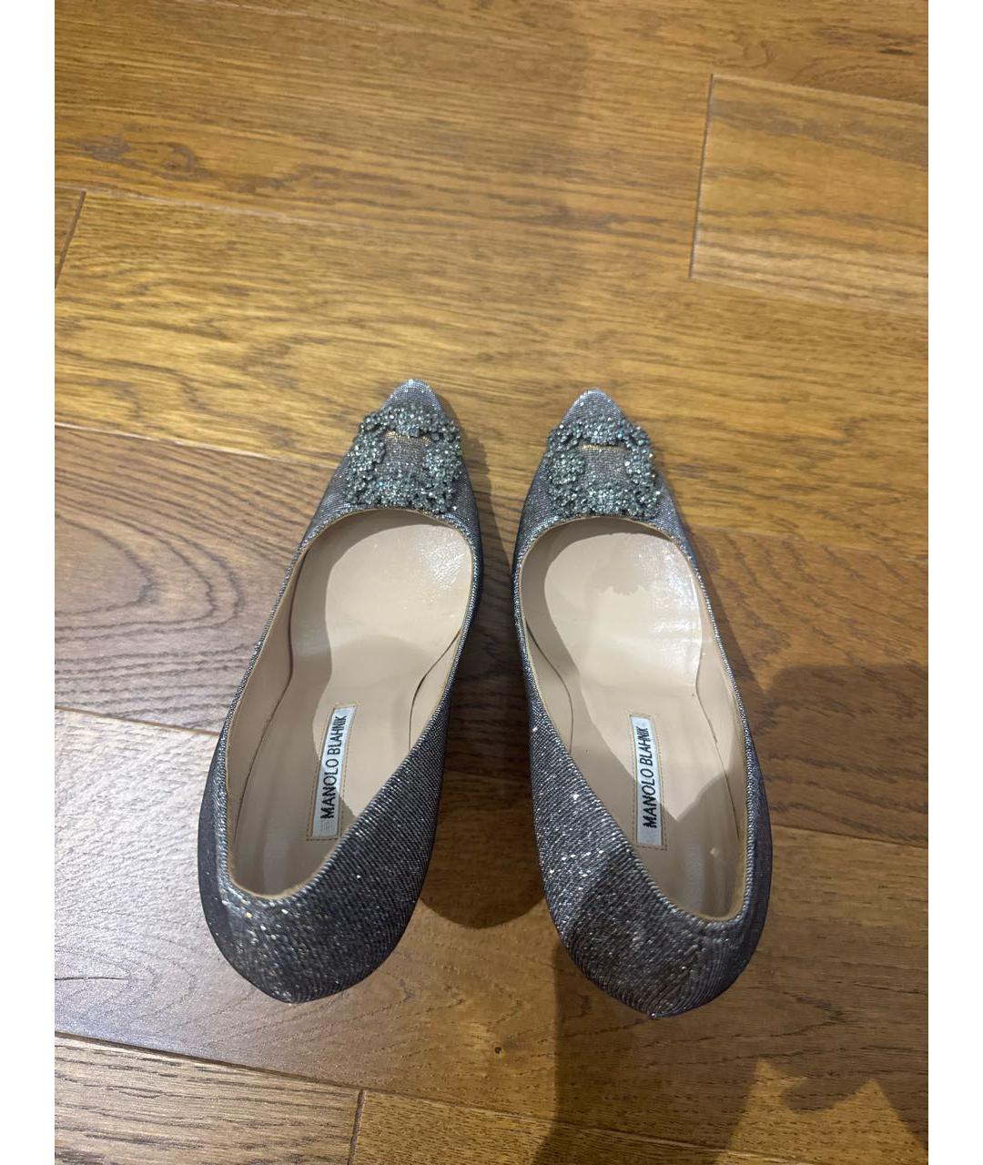 MANOLO BLAHNIK Серебряные туфли, фото 3
