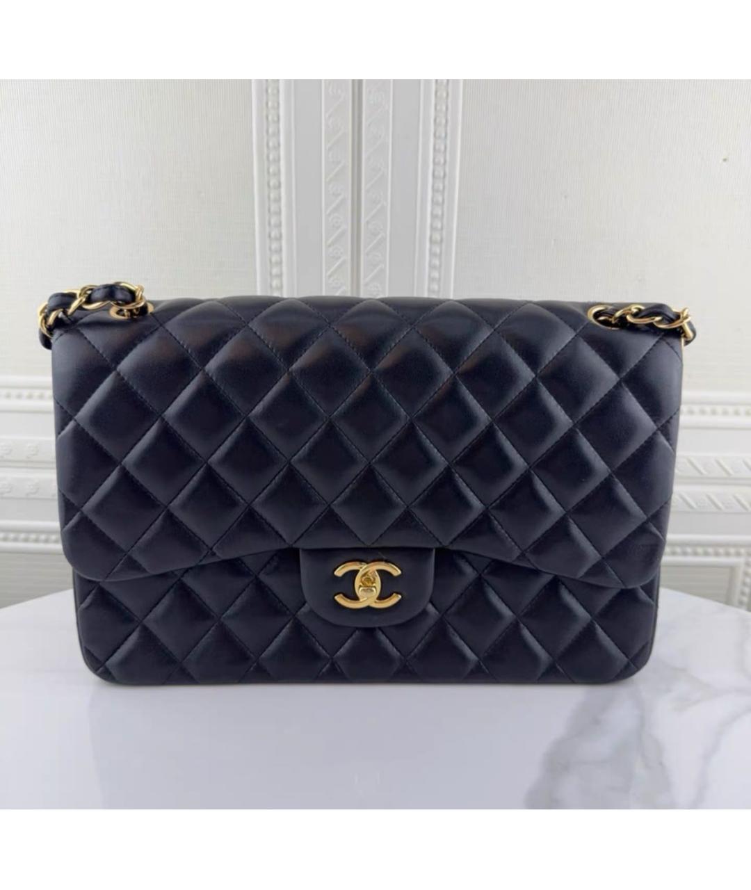 CHANEL Черная кожаная сумка тоут, фото 8