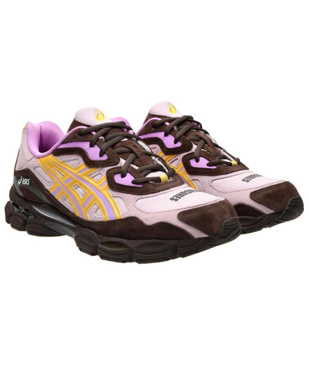 ASICS Серые кожаные кроссовки, фото 4
