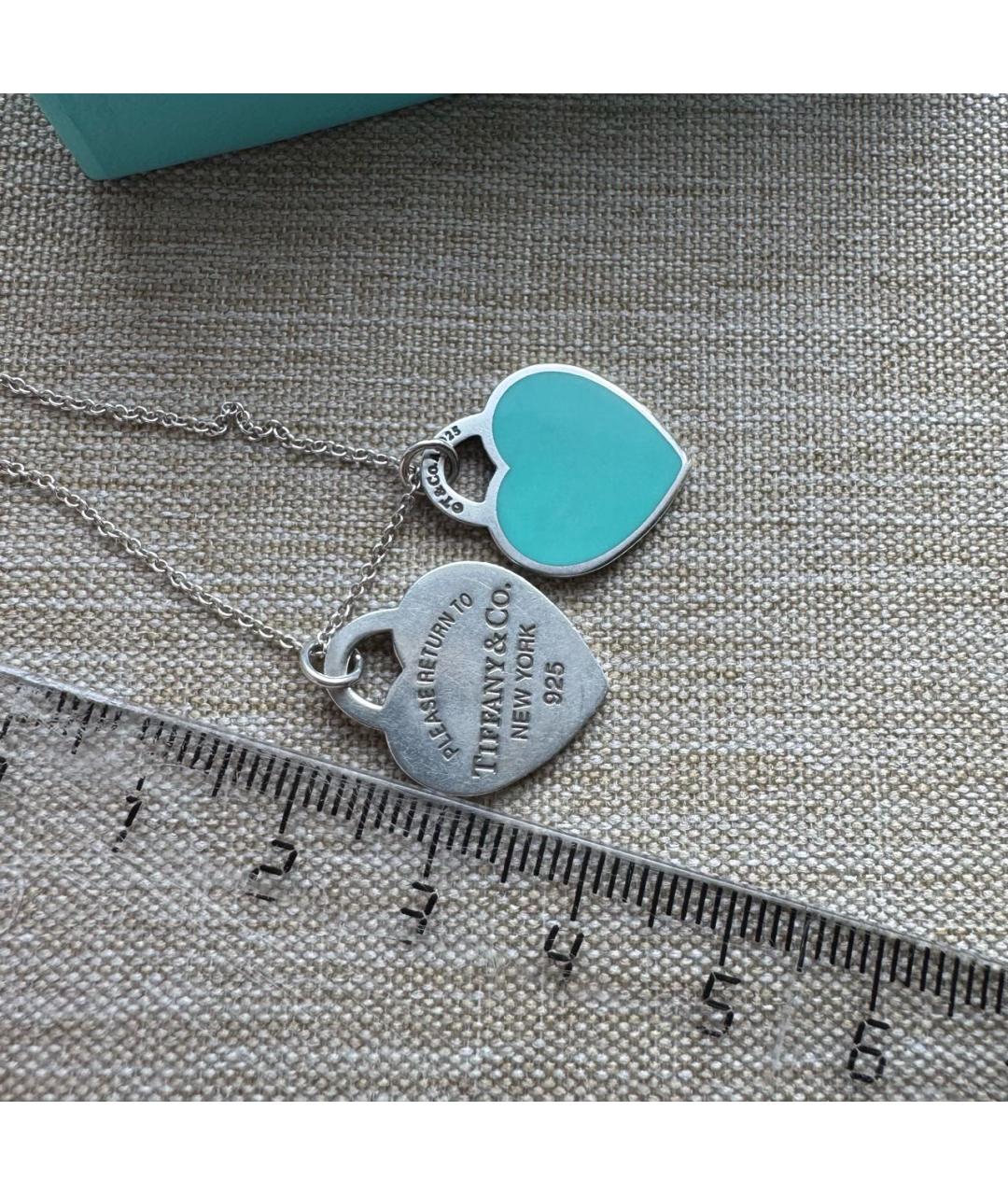 TIFFANY&CO Бирюзовая серебряная подвеска, фото 4
