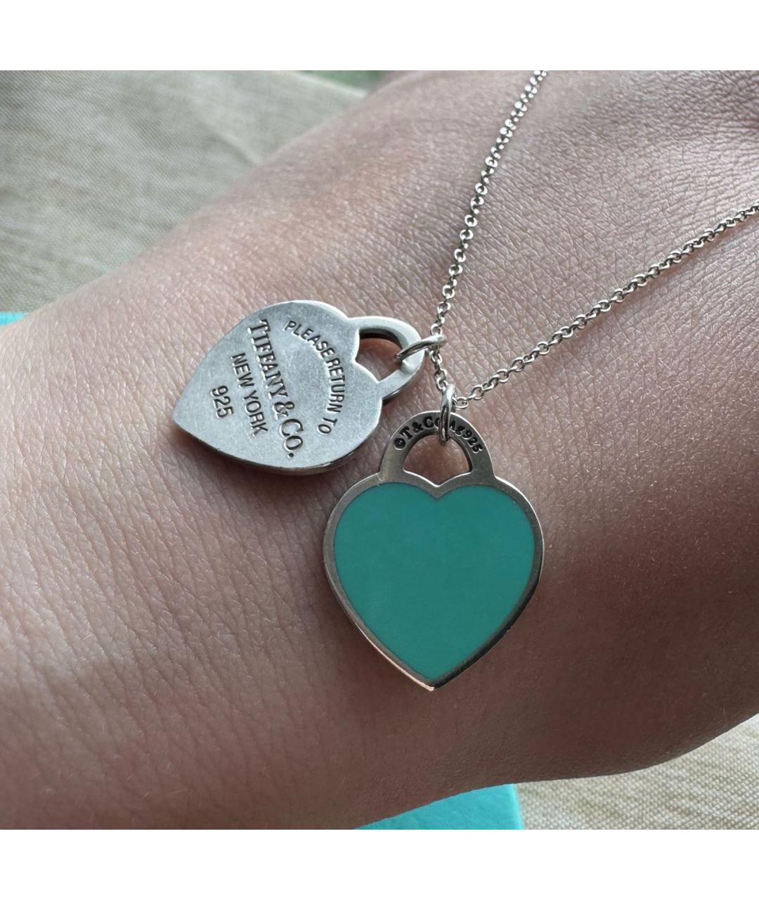 TIFFANY&CO Бирюзовая серебряная подвеска, фото 7
