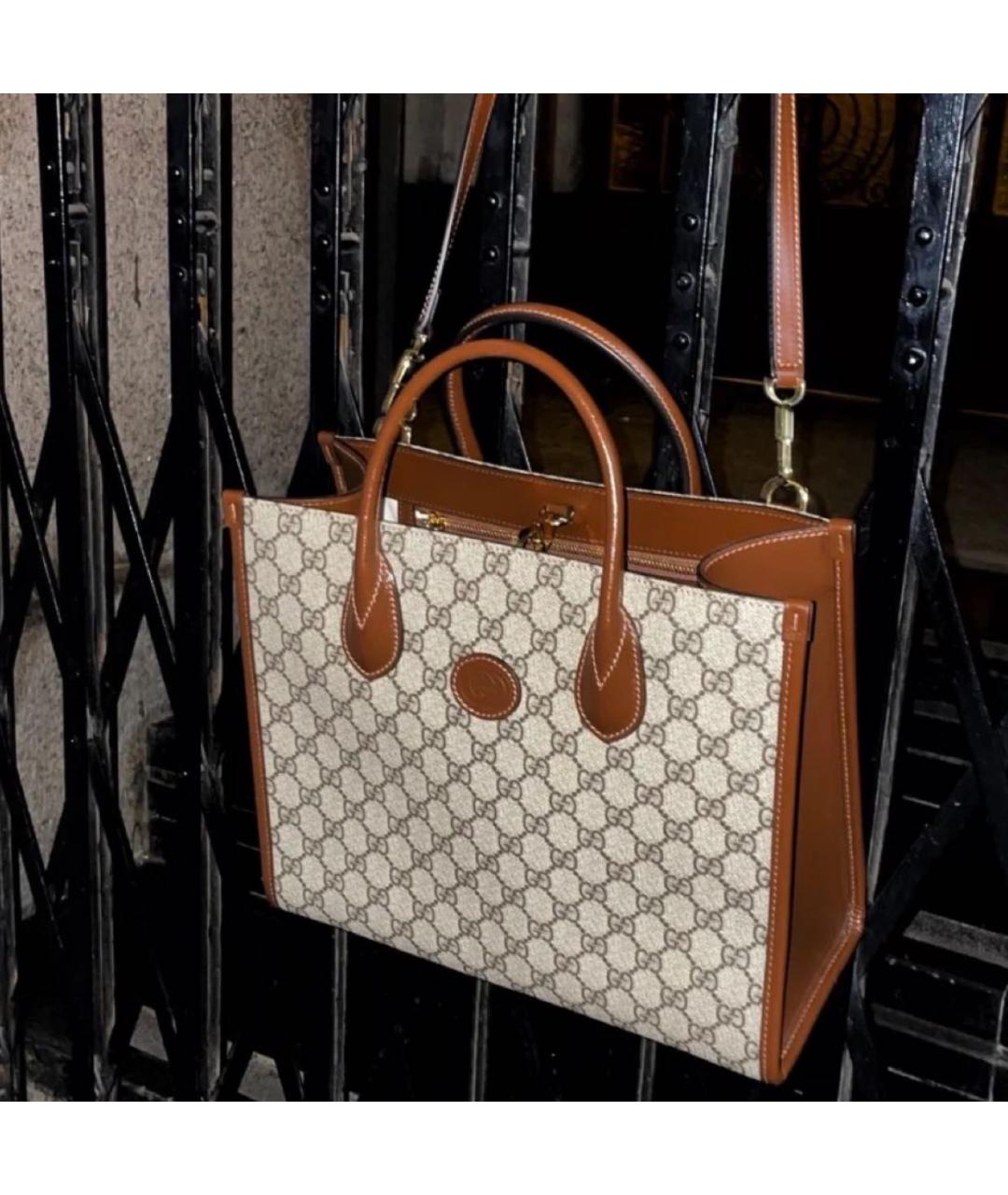 GUCCI Коричневая сумка тоут, фото 5
