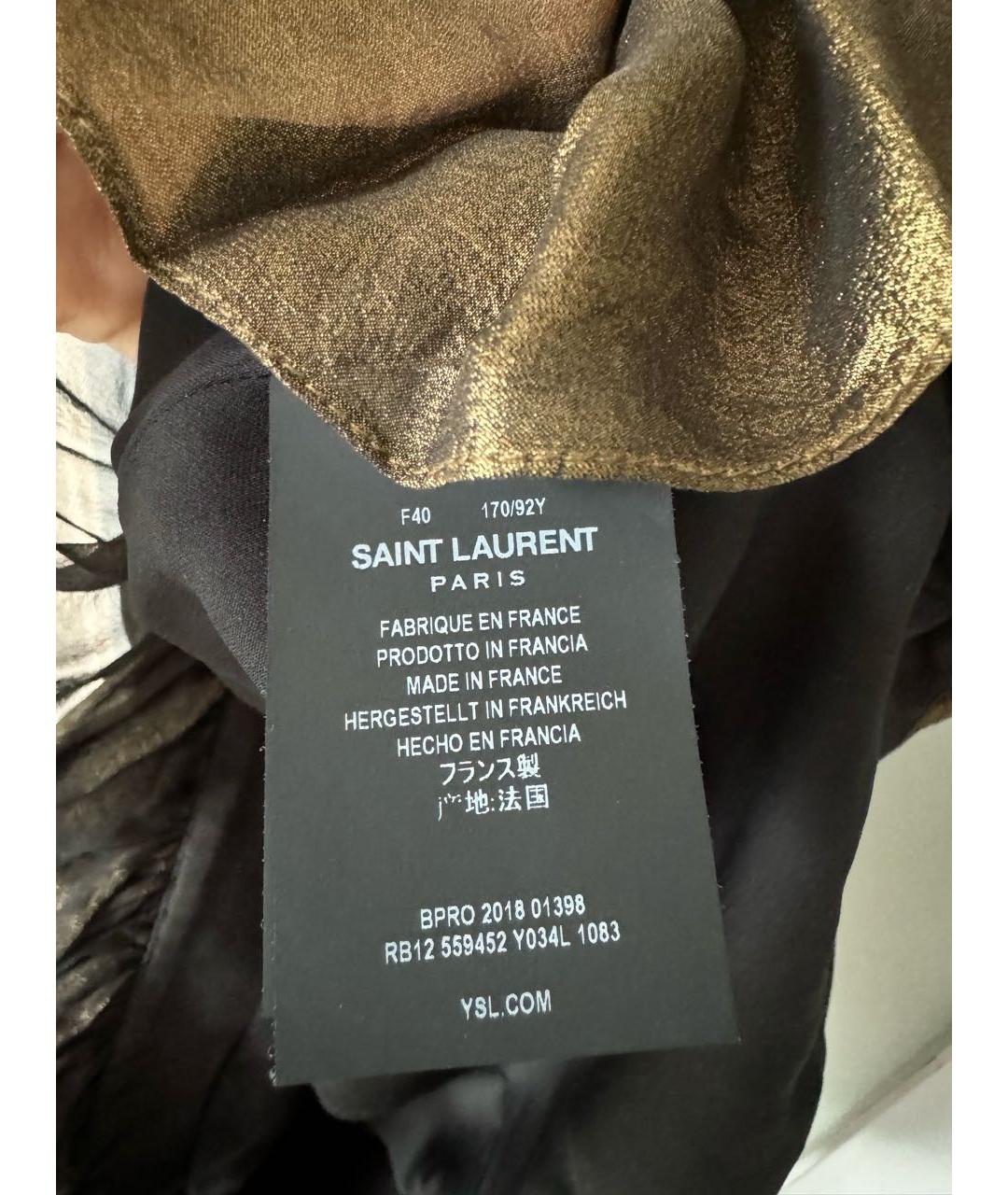 SAINT LAURENT Шелковое коктейльное платье, фото 6