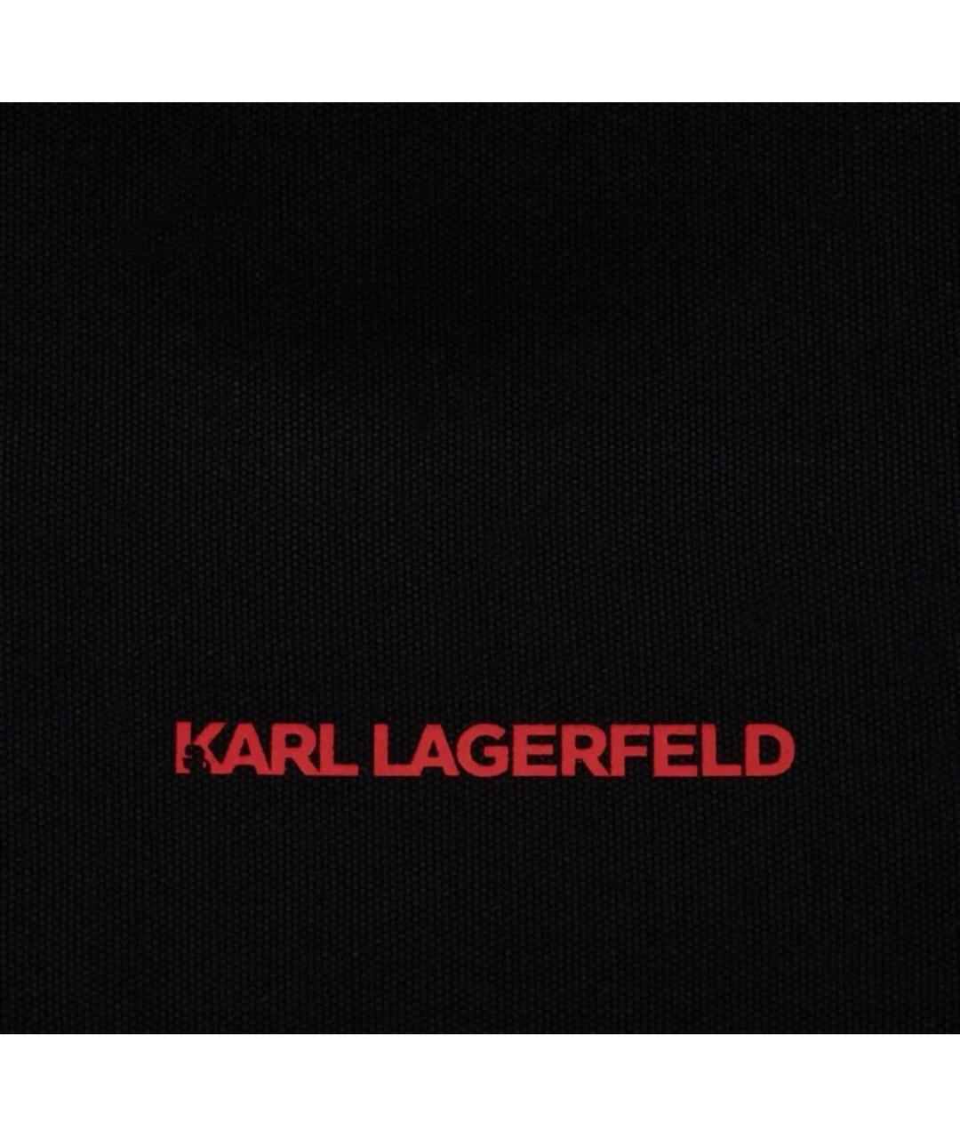 KARL LAGERFELD Черная хлопковая сумка тоут, фото 3
