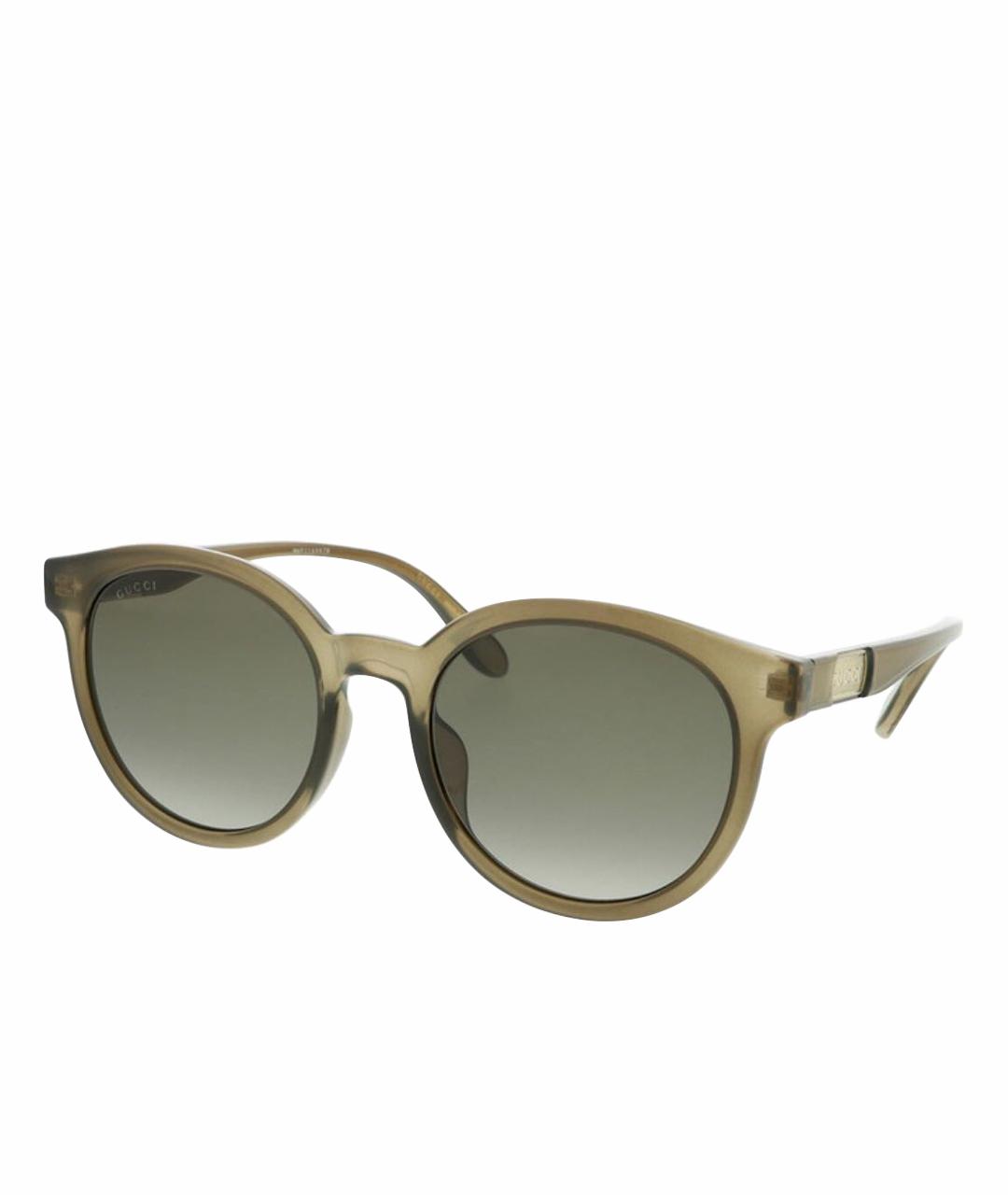 GUCCI Хаки пластиковые солнцезащитные очки, фото 1