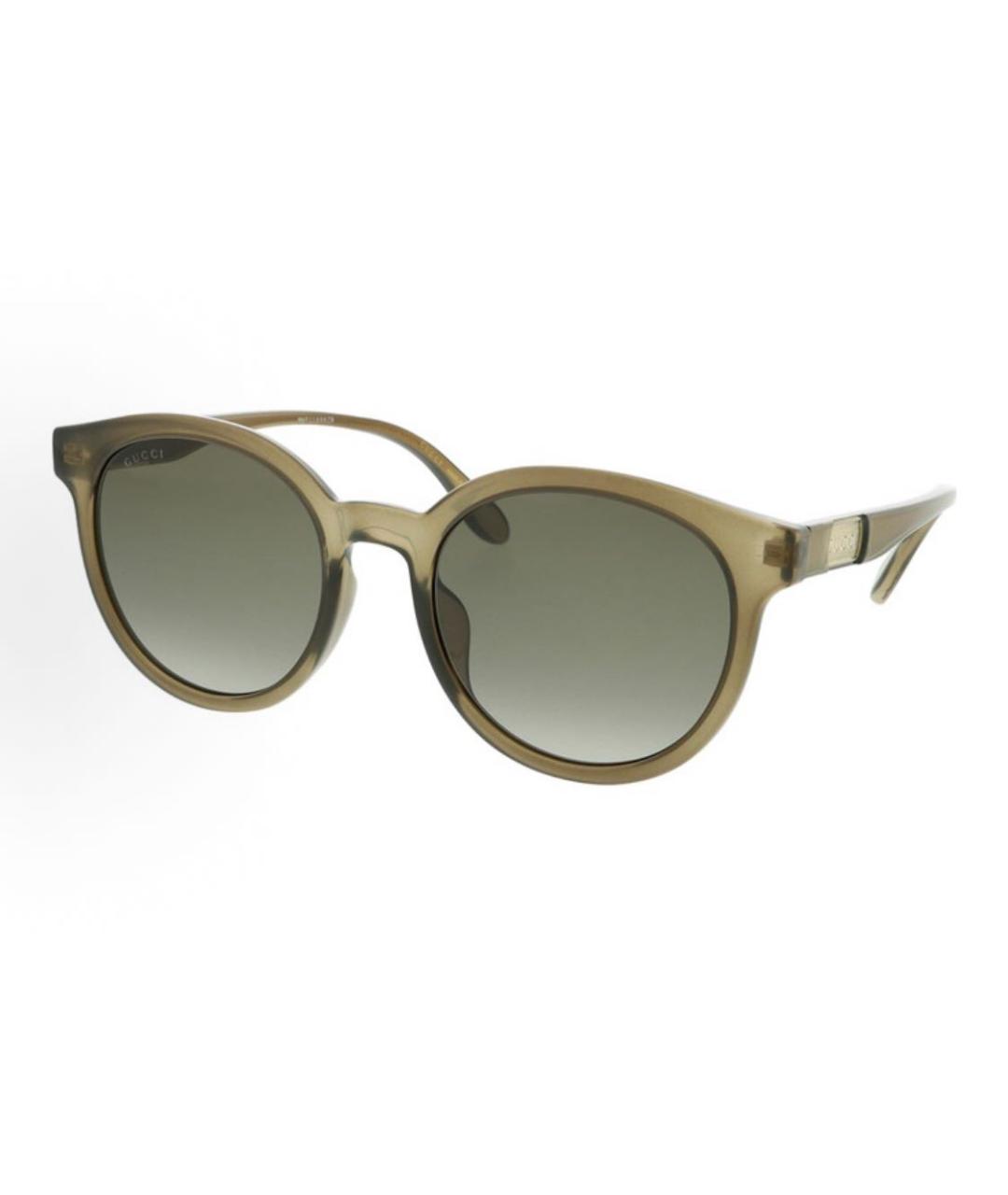 GUCCI Хаки пластиковые солнцезащитные очки, фото 4