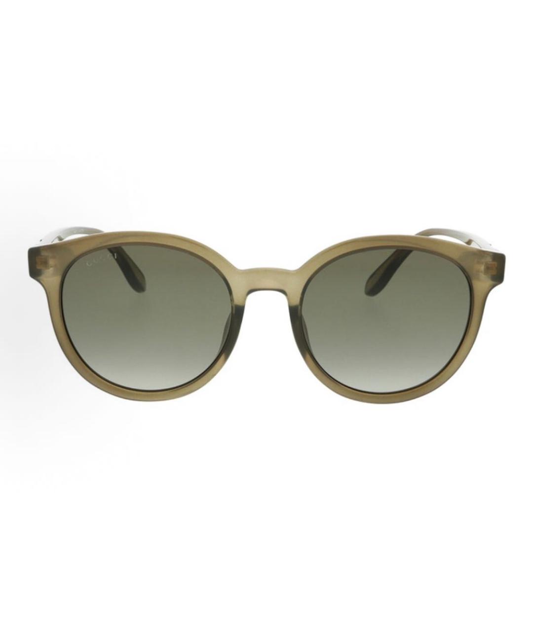 GUCCI Хаки пластиковые солнцезащитные очки, фото 2