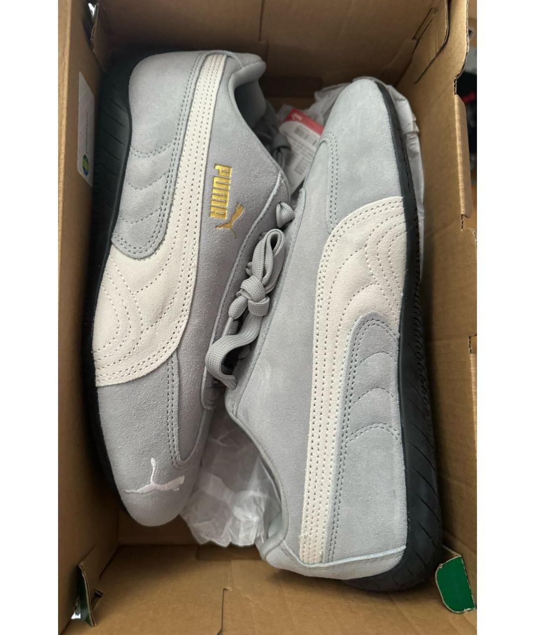 PUMA Серые нубуковые кроссовки, фото 2