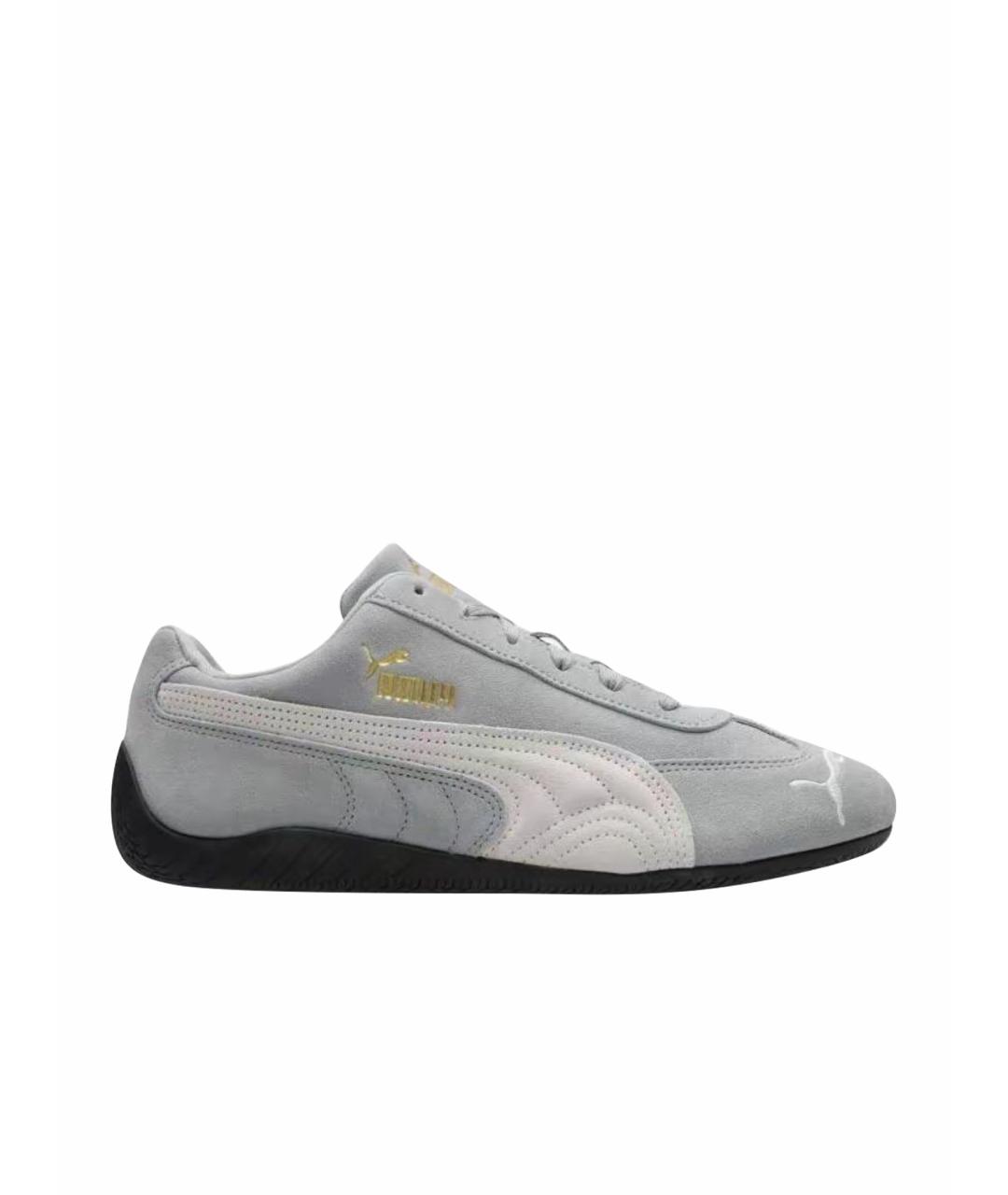 PUMA Серые нубуковые кроссовки, фото 1