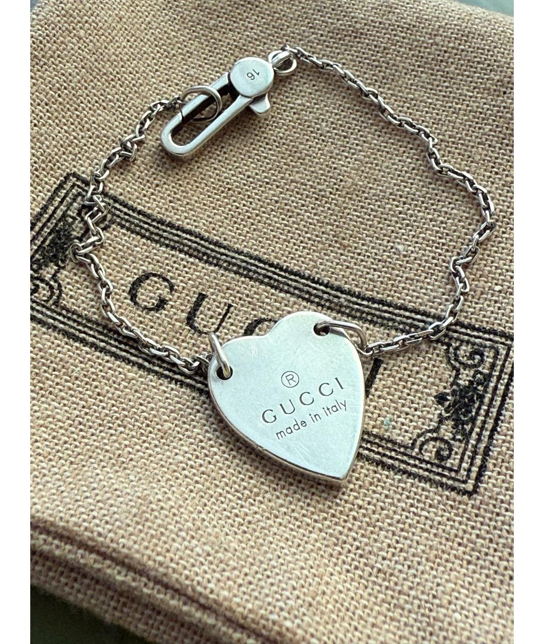 GUCCI Серебрянный серебряный браслет, фото 3