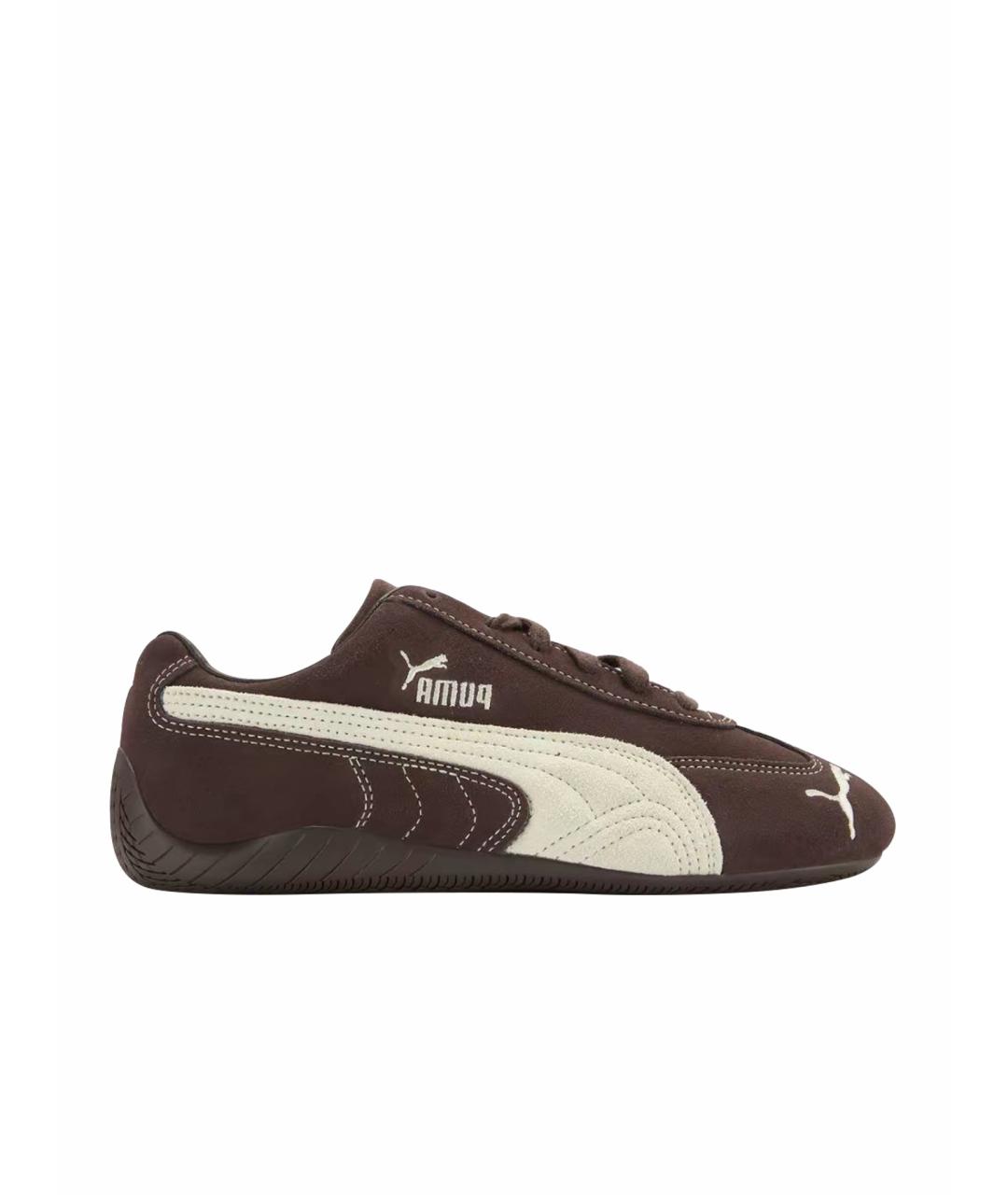 PUMA Коричневые нубуковые кроссовки, фото 1