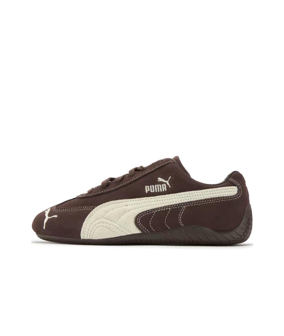 PUMA Коричневые нубуковые кроссовки, фото 3