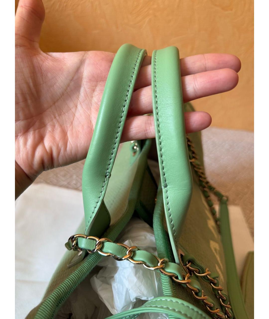 CHANEL Зеленая пляжная сумка, фото 8