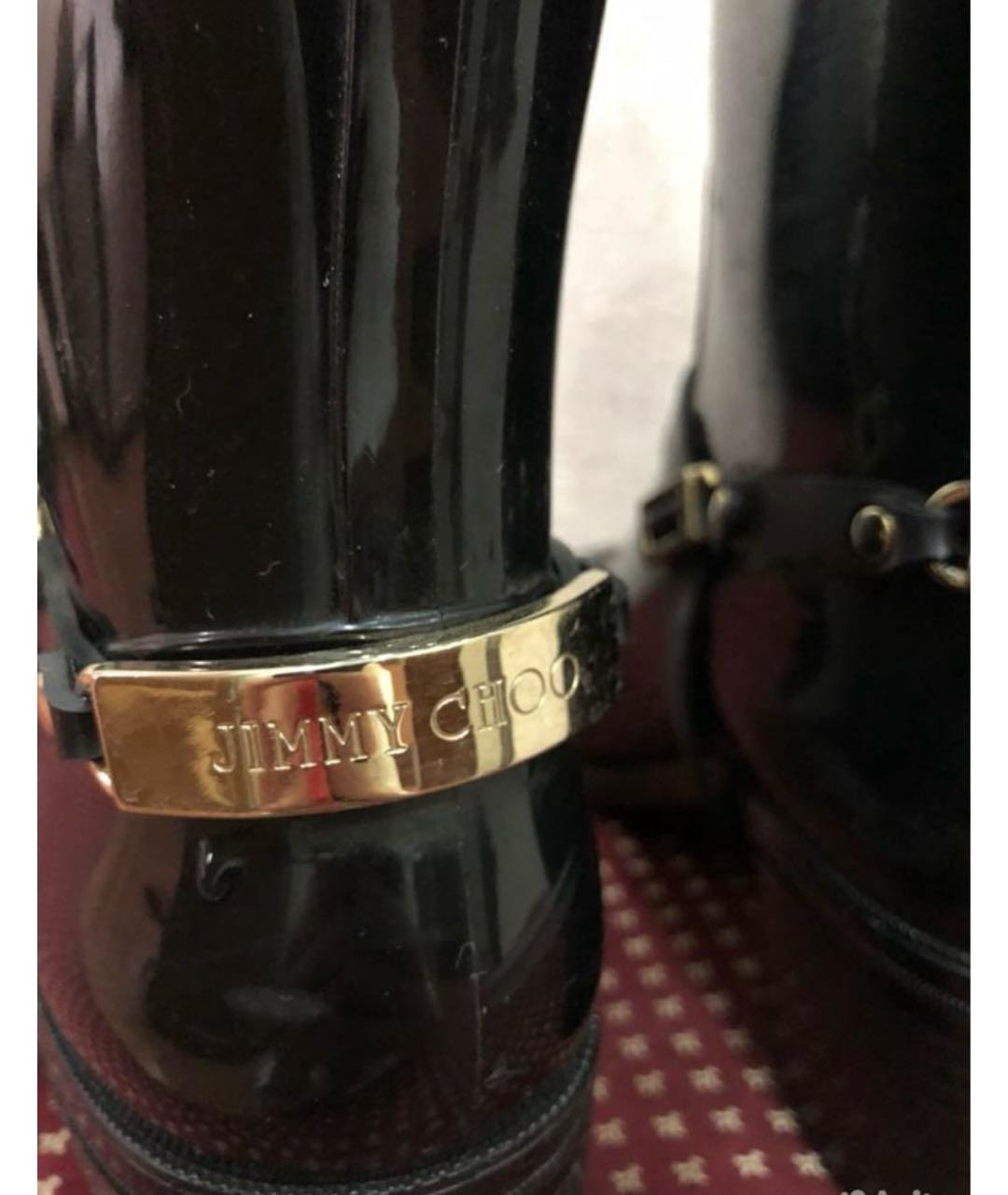 JIMMY CHOO Черные резиновые сапоги, фото 3