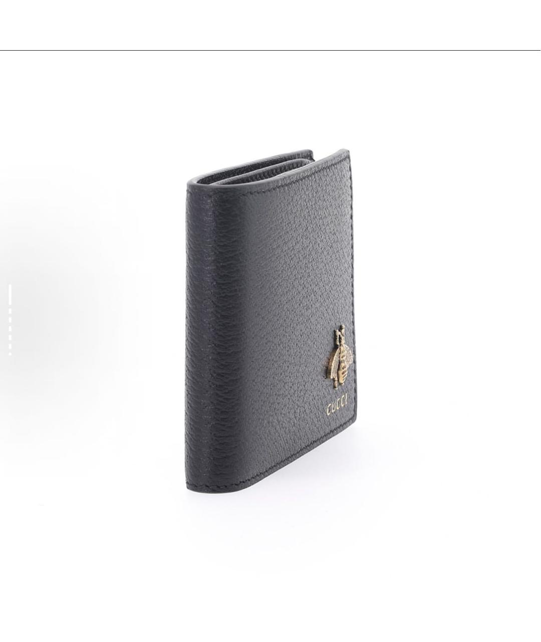 GUCCI Черный кожаный кошелек, фото 3