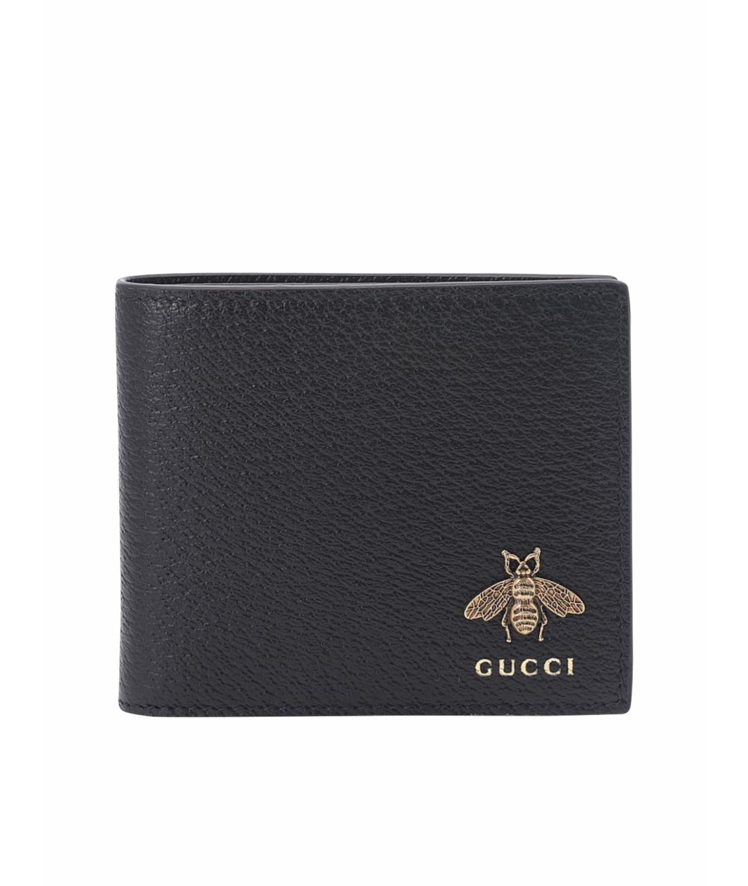 GUCCI Черный кожаный кошелек, фото 1