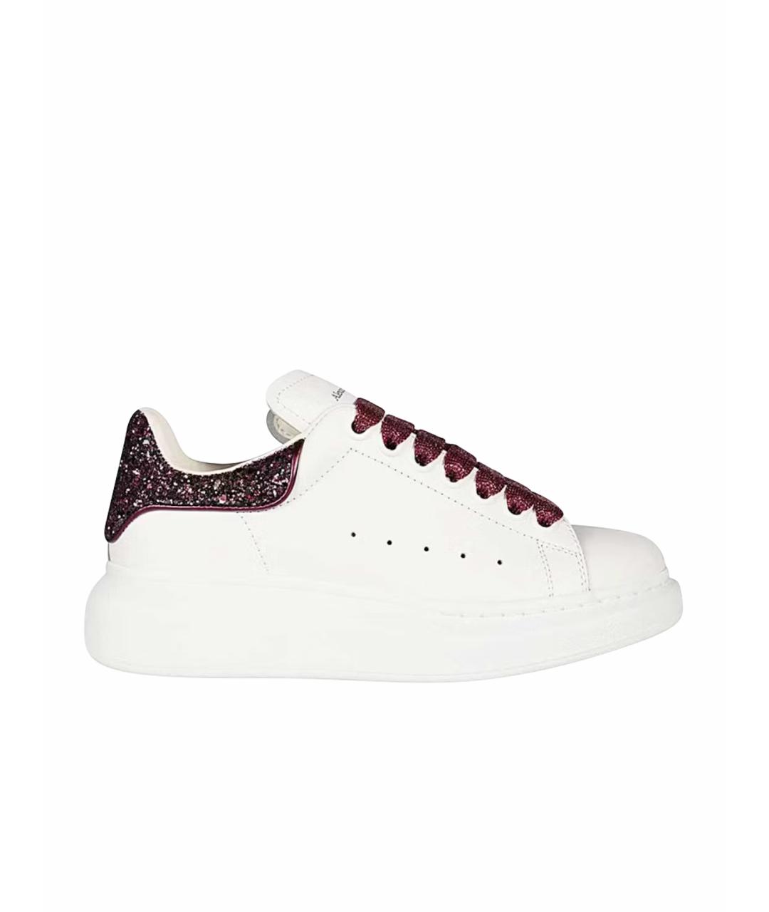 ALEXANDER MCQUEEN Белые кожаные кеды, фото 1