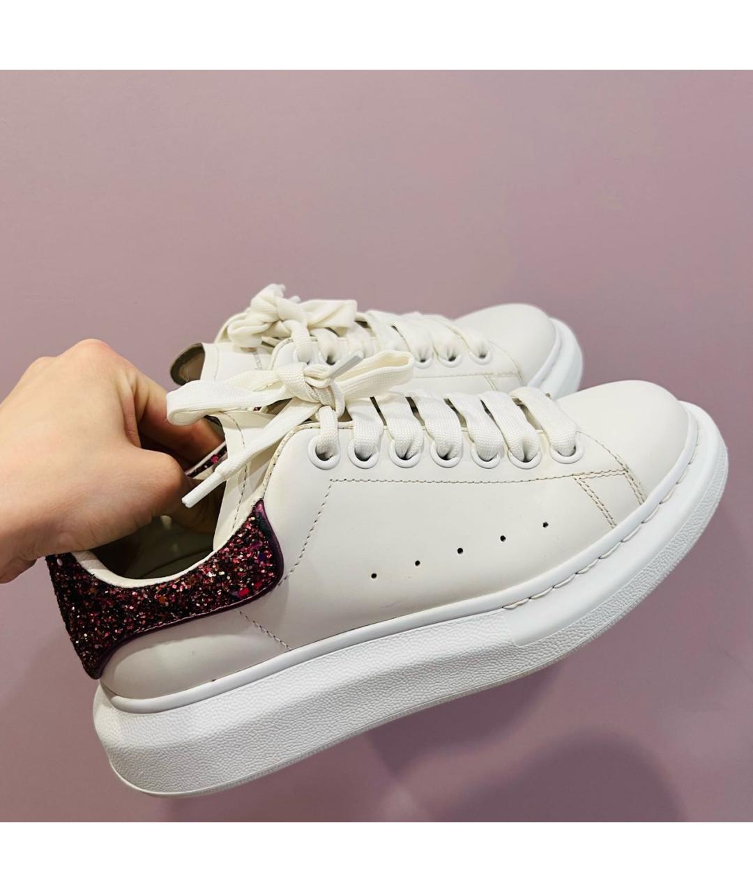 ALEXANDER MCQUEEN Белые кожаные кеды, фото 5