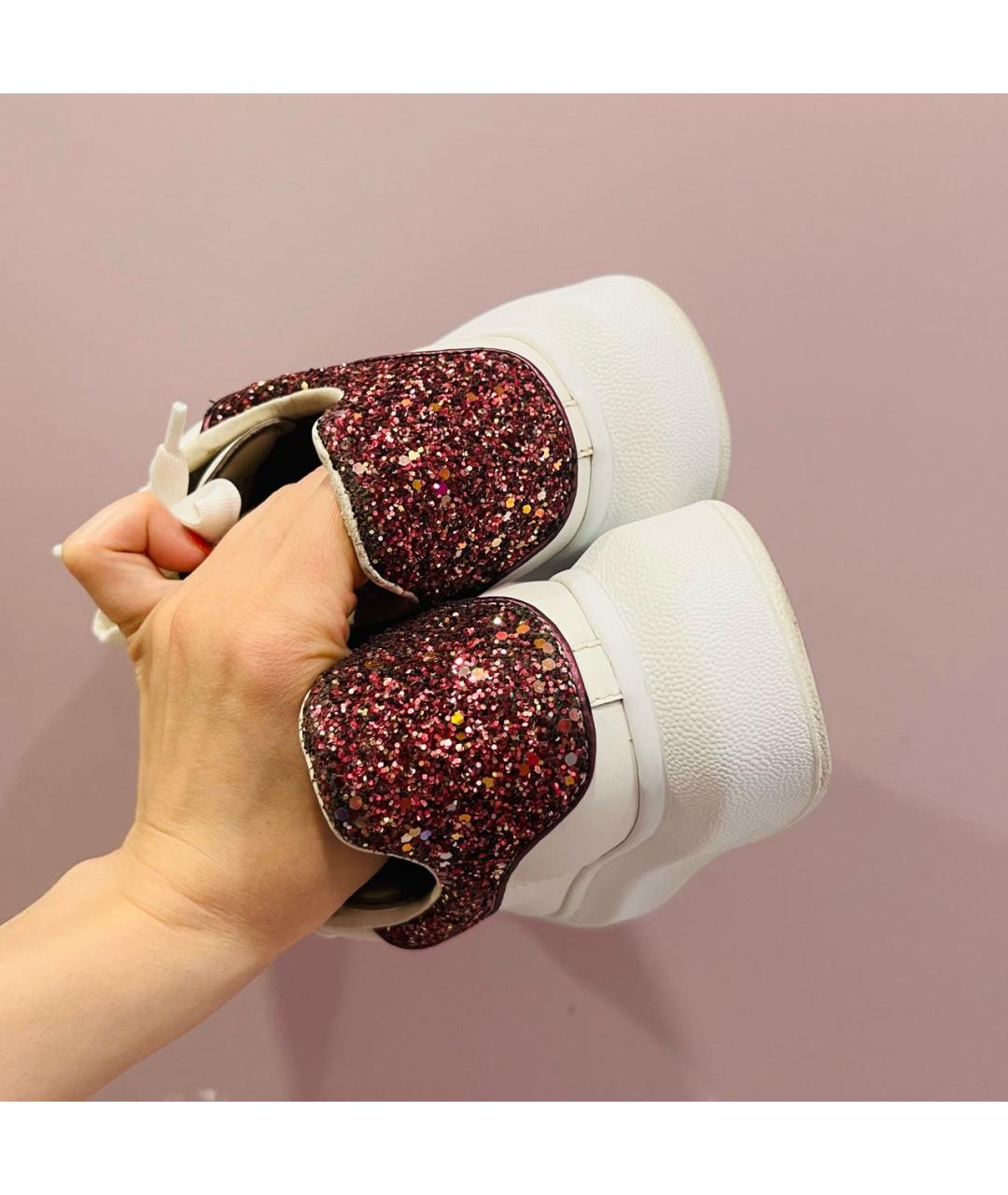 ALEXANDER MCQUEEN Белые кожаные кеды, фото 4
