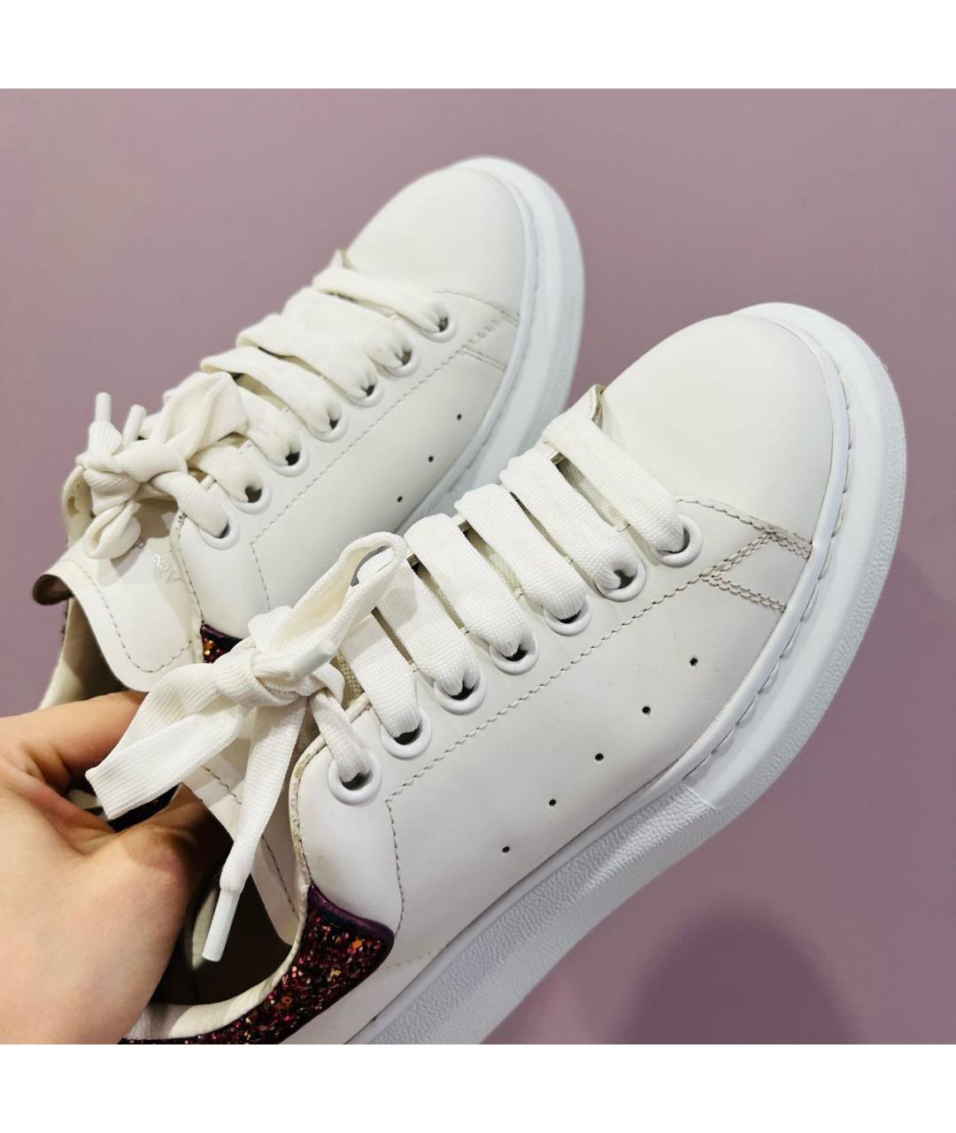 ALEXANDER MCQUEEN Белые кожаные кеды, фото 2