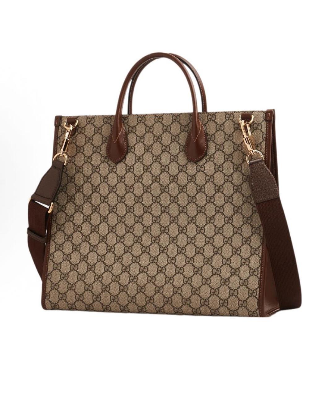 GUCCI Коричневая сумка тоут, фото 3