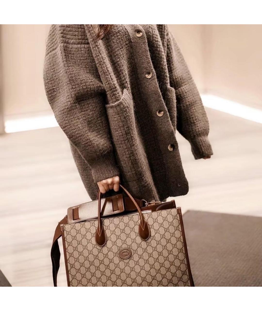 GUCCI Коричневая сумка тоут, фото 6